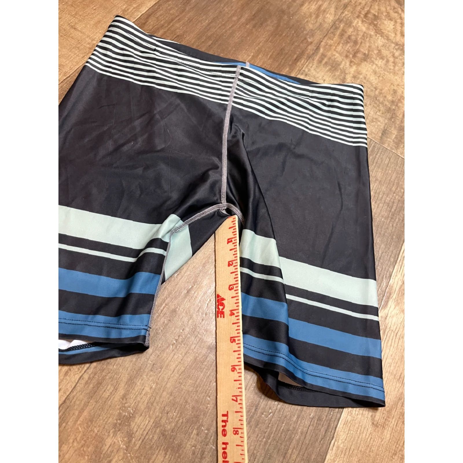 Vintage Original Watermen Swim Trunks Striped Mens Beach Shorts 28 Black Lifeguard Beach Sports Adults Mens Size US 28 / EU 44 - 2 Thumbnail