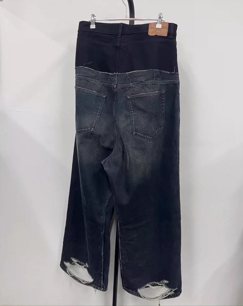 Balenciaga Balenciaga Illusion Effect Denim Pants Size M-2505 Size US 28 / EU 44 - 2 Thumbnail