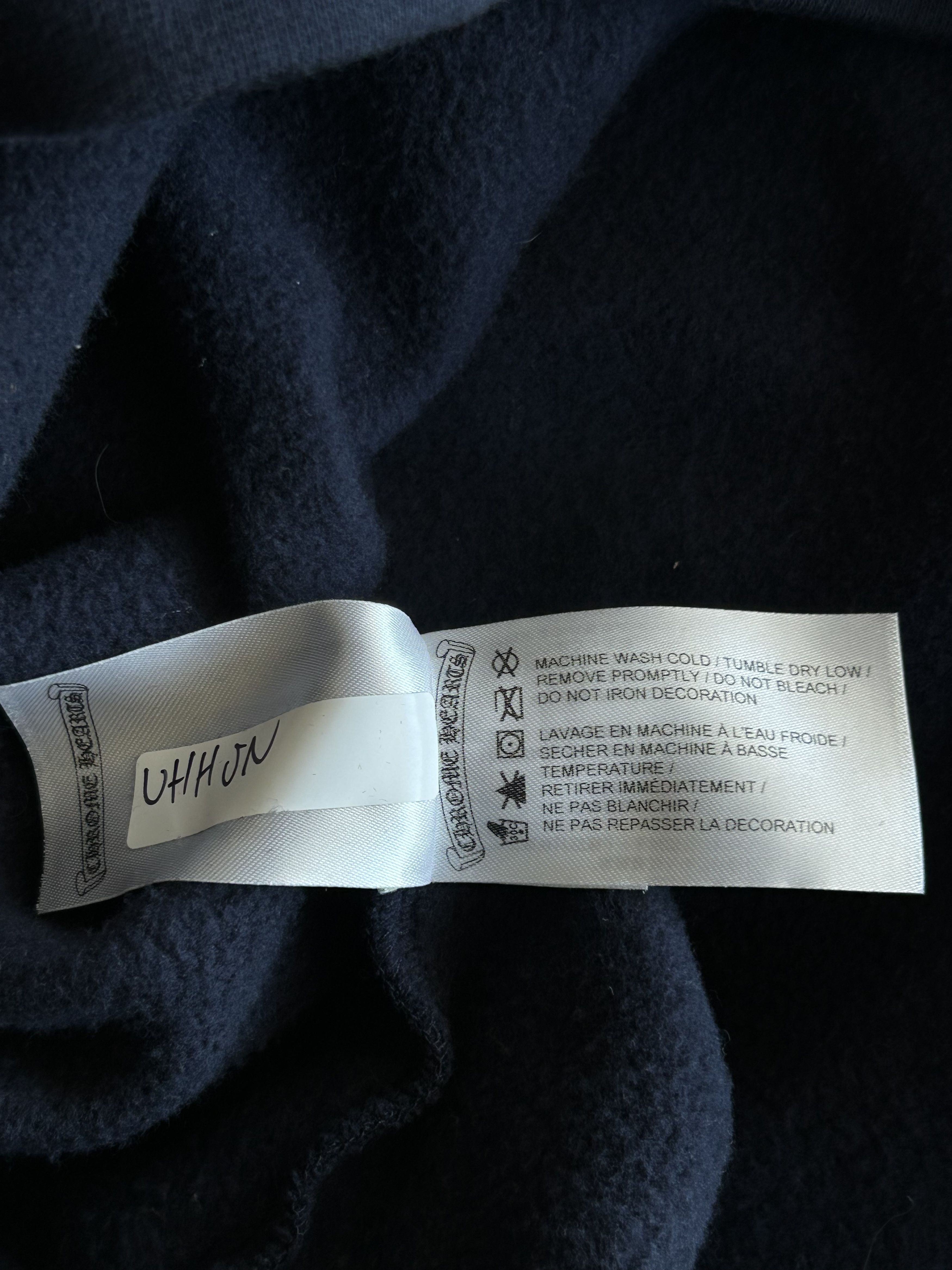 Chrome Hearts Chrome Hearts Navy & Yellow Script Logo Hoodie Size US XL / EU 56 / 4 - 5 Thumbnail