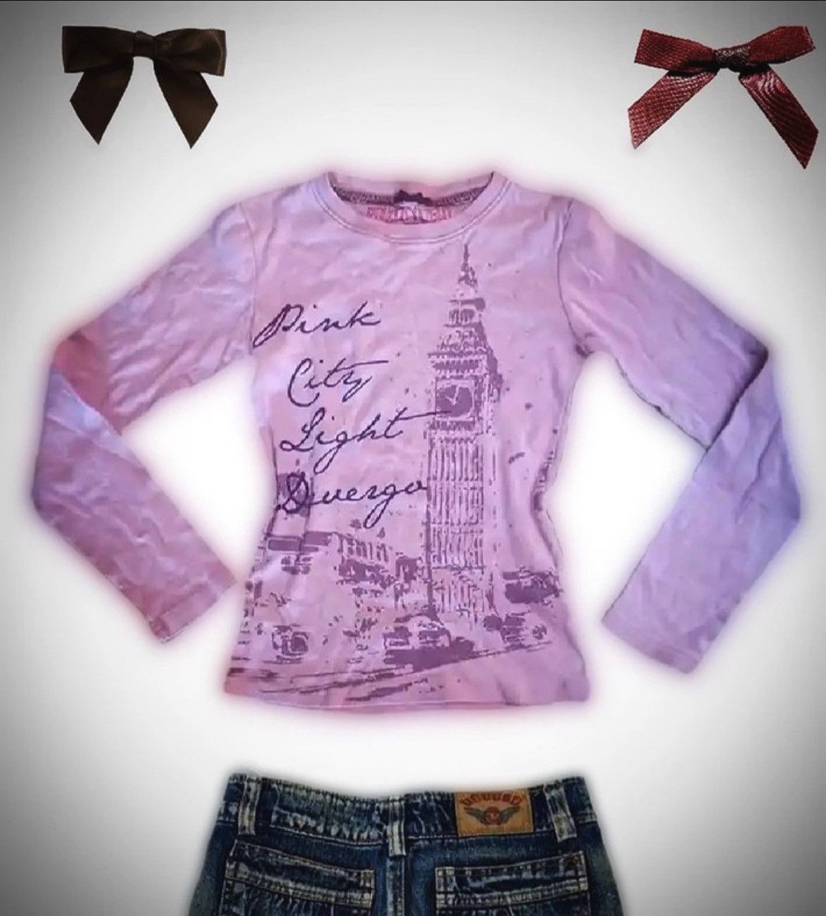 Vintage Vintage Y2K thin sweater blouse woman London Big Ben Size S / US 4 / IT 40 - 1 Thumbnail