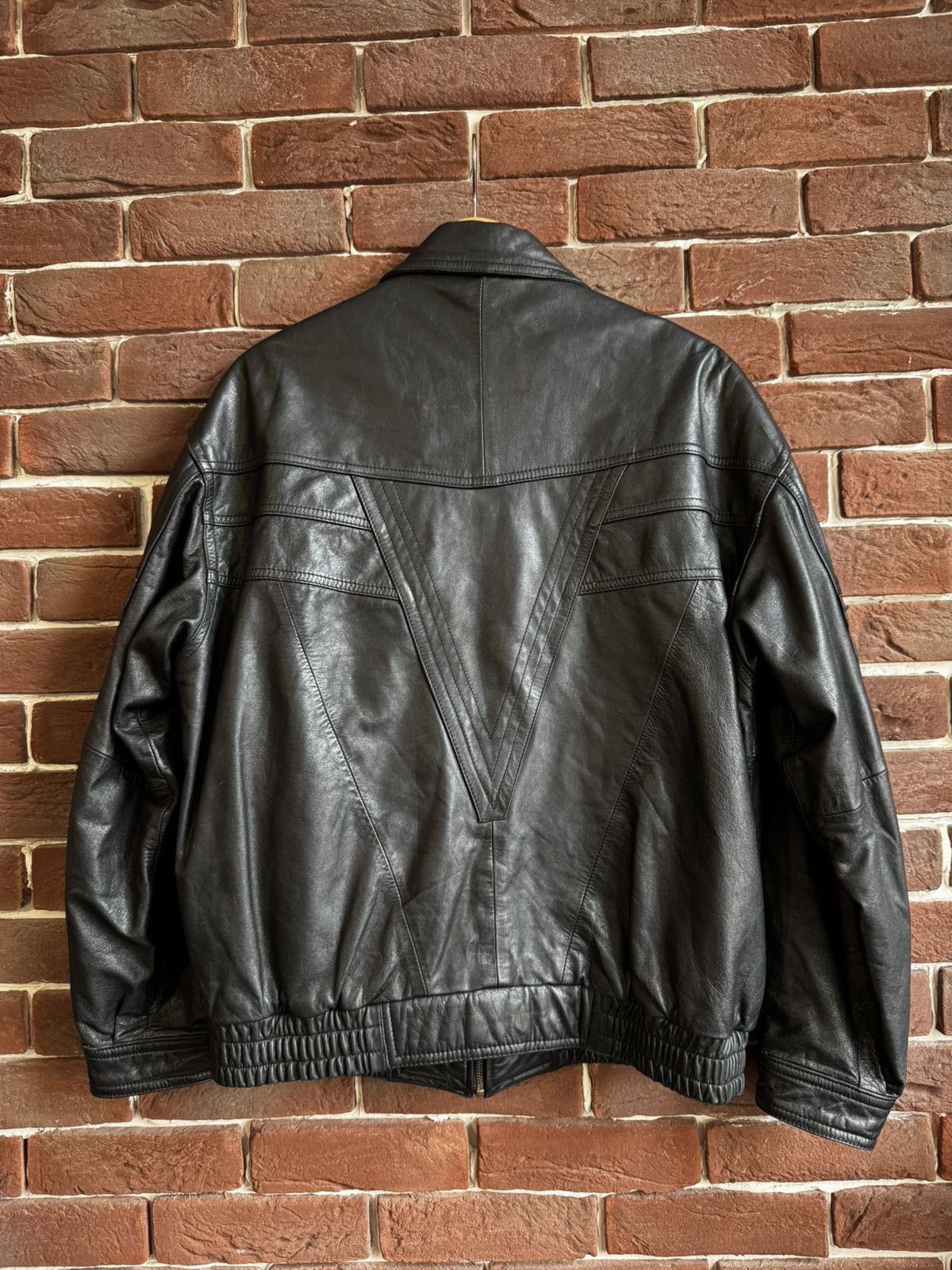 Leather Vintage Genuine Real Leather Jacket High Quality Rock Punk M Size US M / EU 48-50 / 2 - 2 Thumbnail