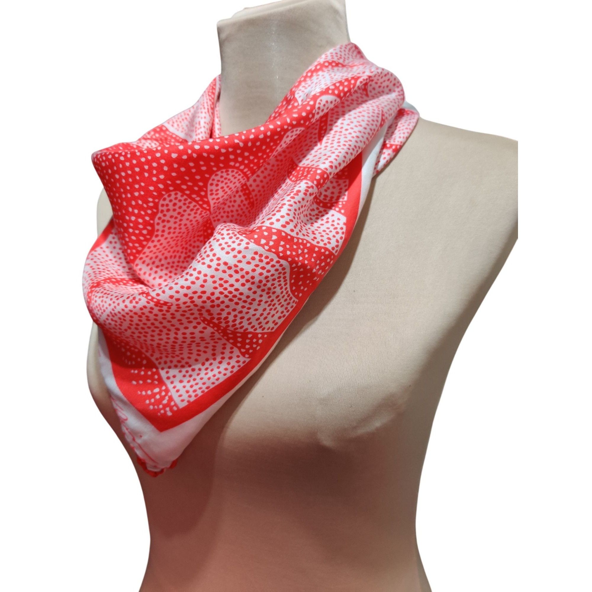 Anne Klein Anne Klein Womens Scarf Red Abstract Lion Square Lightweight Size ONE SIZE - 11 Thumbnail