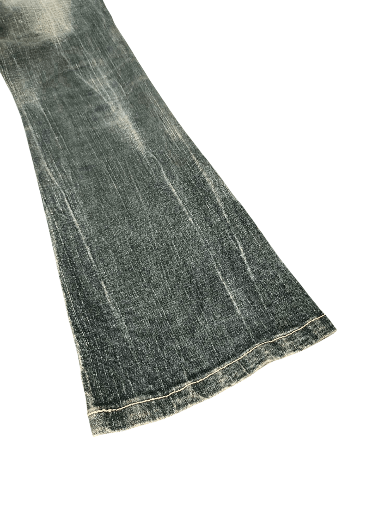 Tornado Mart Flare Jeans Chow Tribal Clawmark Denim Bootcut Low Rise Size US 28 / EU 44 - 6 Thumbnail