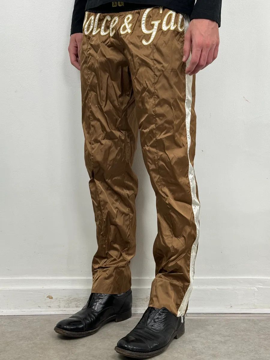 Dolce & Gabbana AW2005 Dolce & Gabbana Green Nylon Boxing Track Pants Size US 31 - 2 Thumbnail