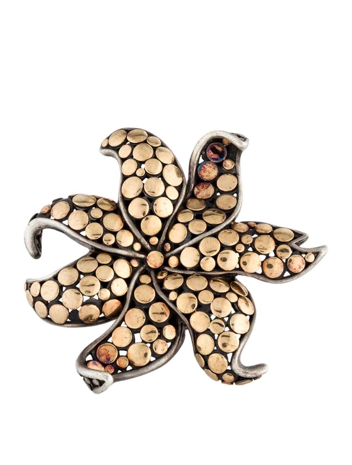 John Hardy John Hardy Two-Tone Dot Ayu Frangipani Flower Ring Size: 7 Size ONE SIZE - 2 Thumbnail