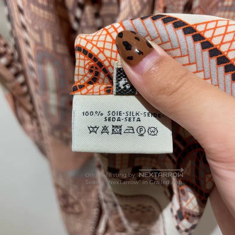 Hermes Hermes Mulberry silk ribbon dress Size M / US 6-8 / IT 42-44 - 5 Thumbnail