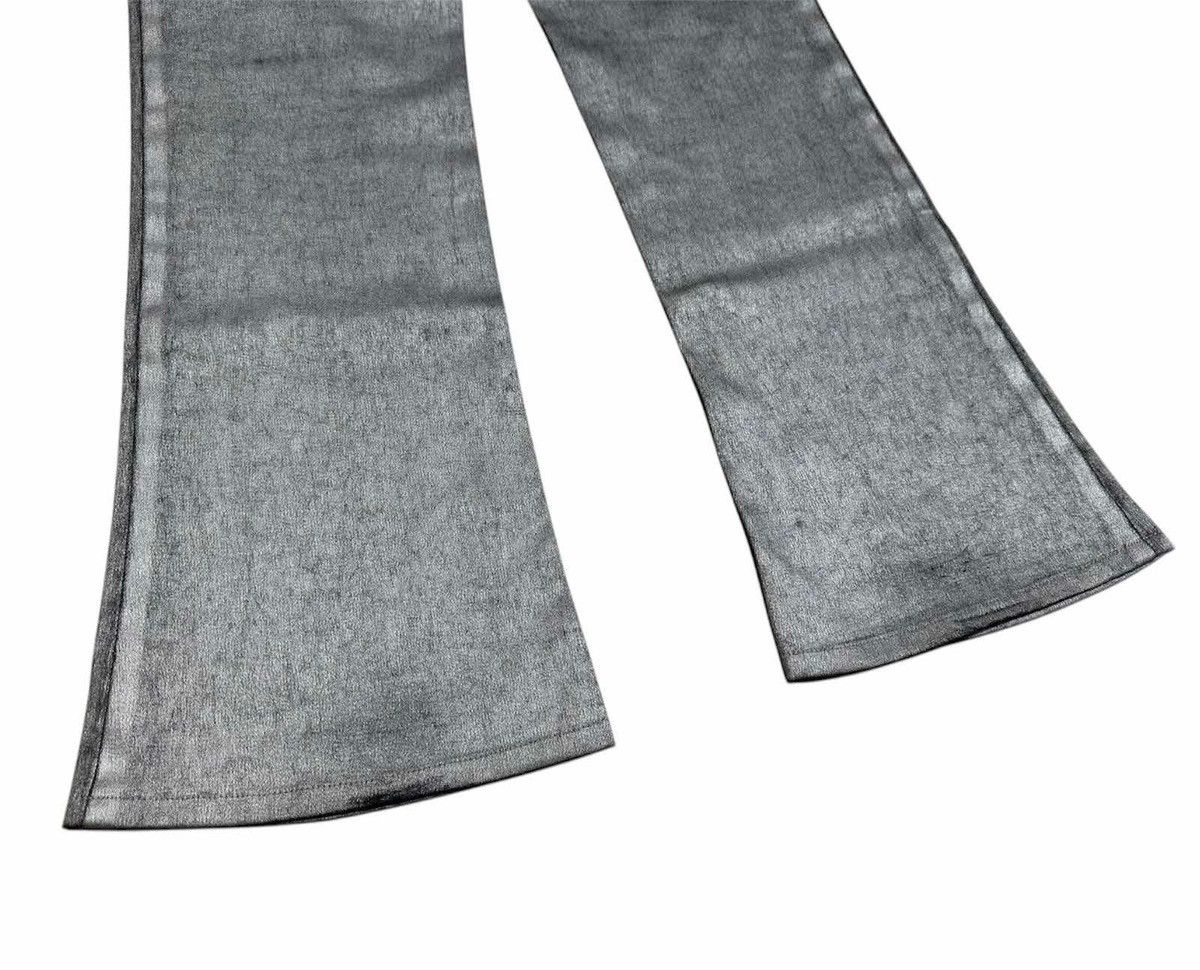 🔥Sick Y2K Swinswing Metallic Silver Coated Pants Flared