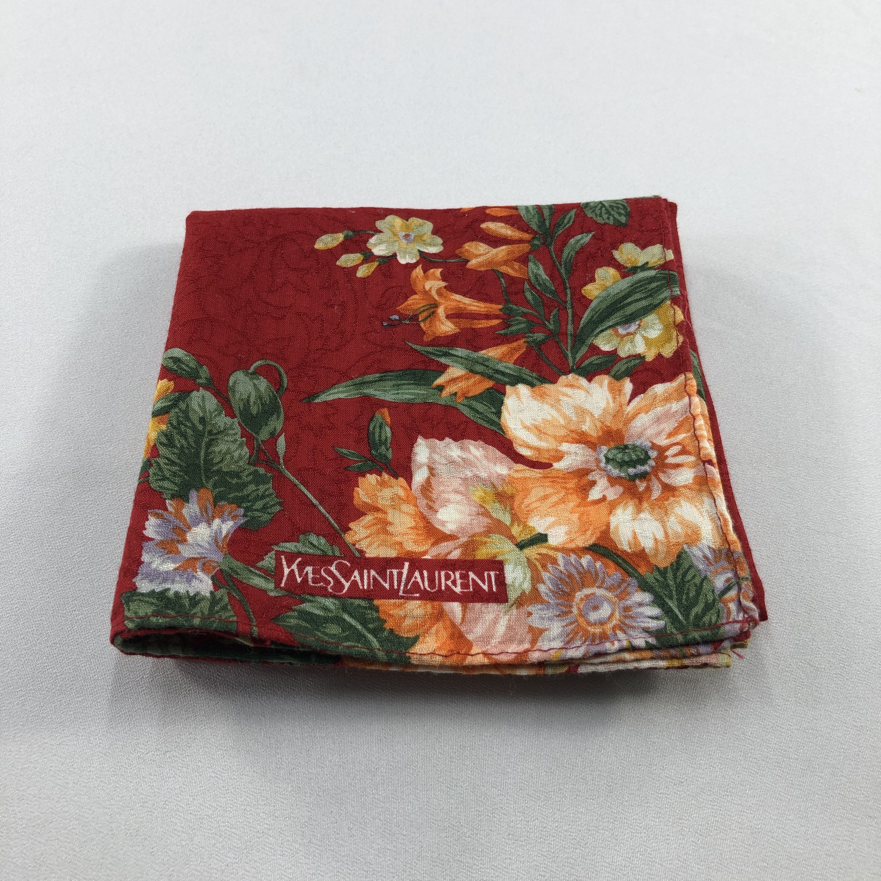 Yves Saint Laurent YSL Handkerchief Neckerchief Bandana H2929 Size ONE SIZE - 8 Thumbnail