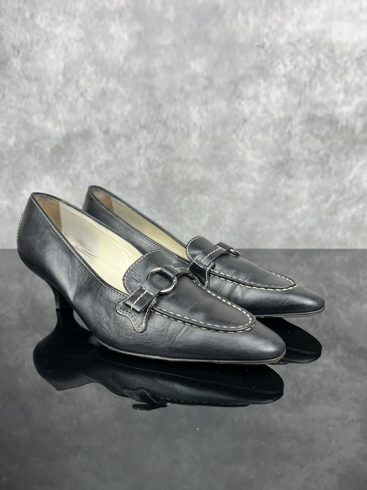 Tod's Tod’s Vintage Black Leather Heeled Sandals Elegant Size US 6 Size US 6.5 / IT 36.5 - 2 Thumbnail
