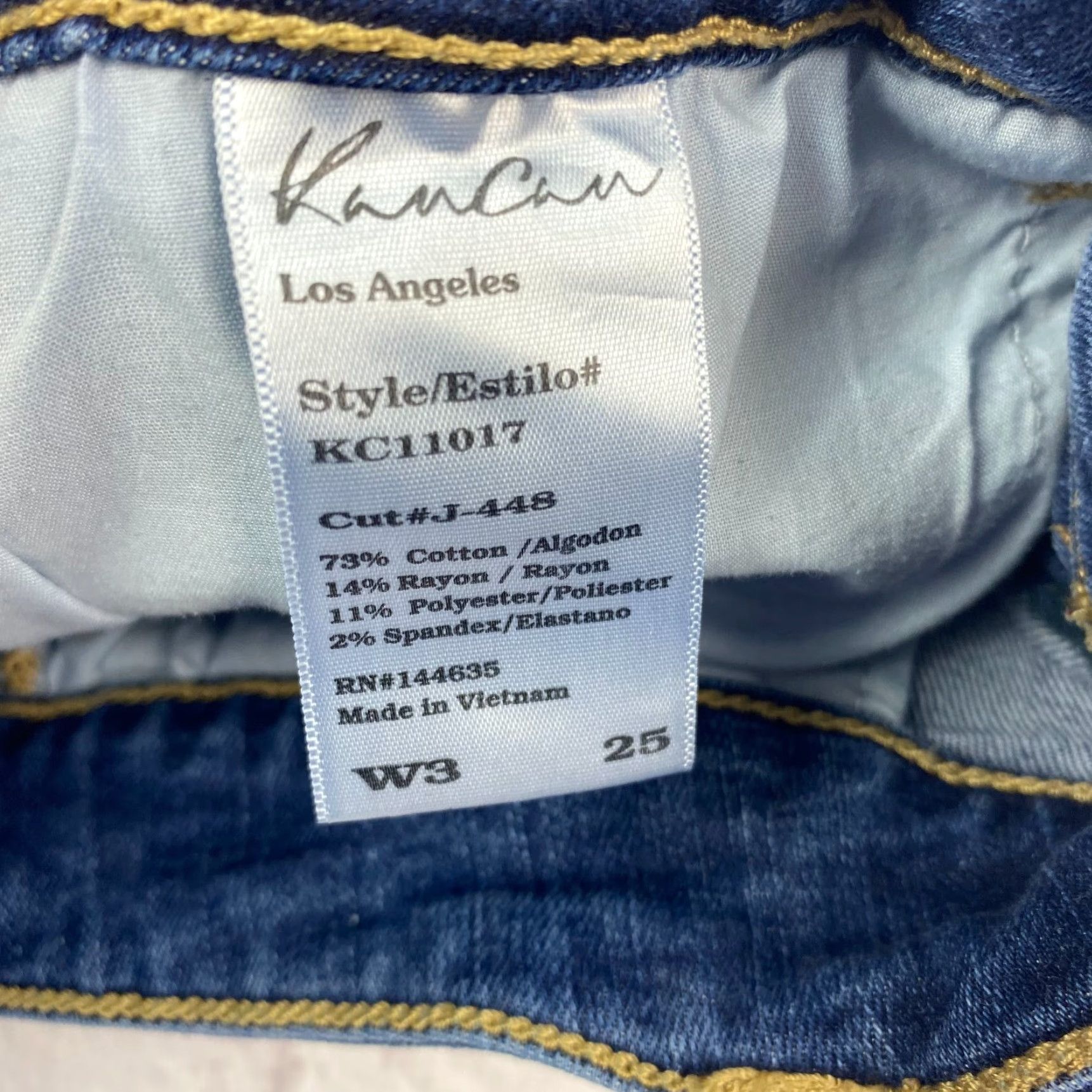 Vintage Kancan Junior Teens Jeggings Jeans 3/25 Skinny Mid-Rise Distressed Medium Wash Shirt Jeans 3/25 Distressed 90s City KanCan Mens Womens Teens? Size 26" / US 2 / IT 38 - 5 Thumbnail