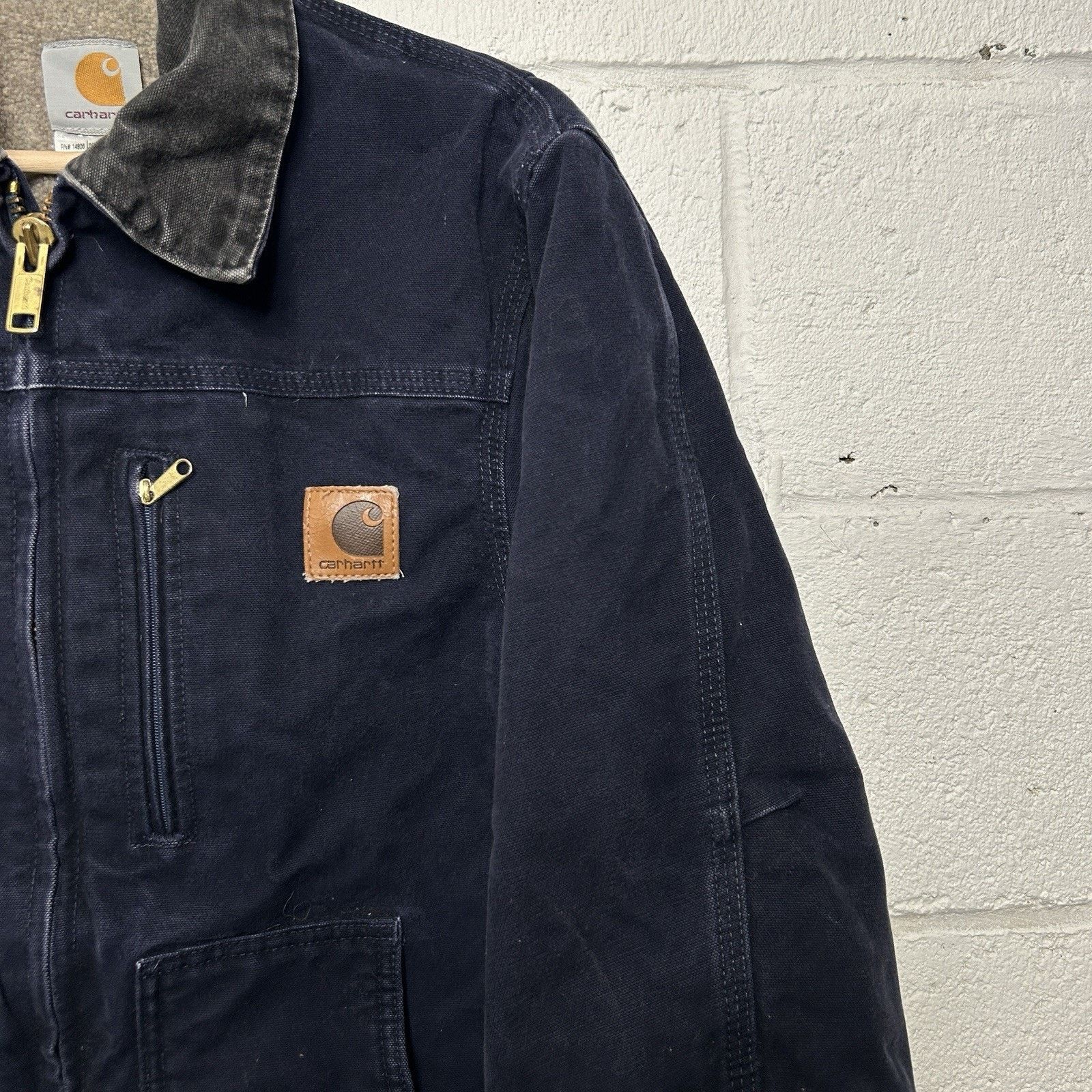 Carhartt Y2K Carhartt Sherpa-Lined Ridge Coat “Midnight Blue” Size US S / EU 44-46 / 1 - 3 Thumbnail