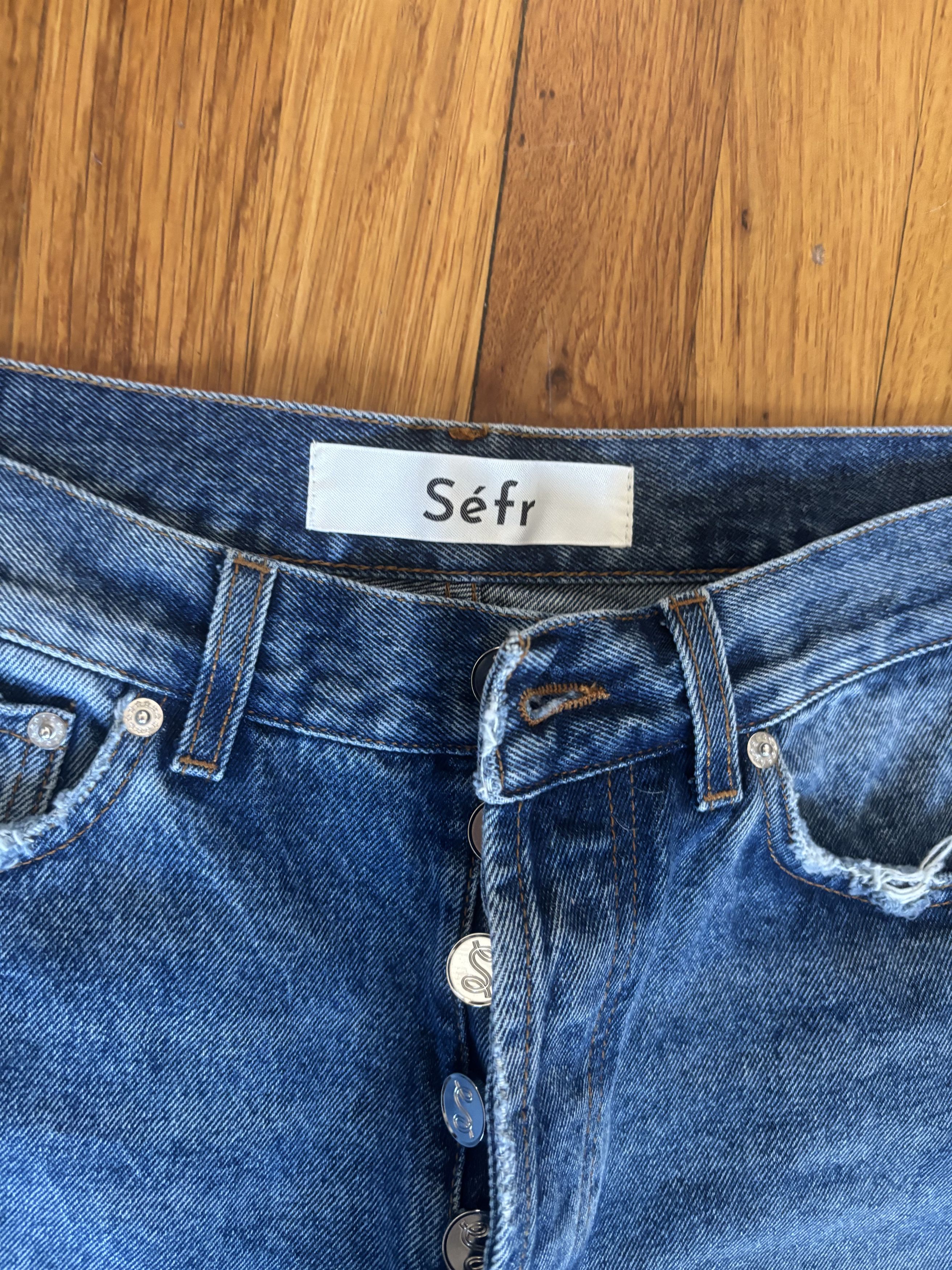 Sefr Frayed Cut Jeans Size US 30 / EU 46 - 4 Thumbnail