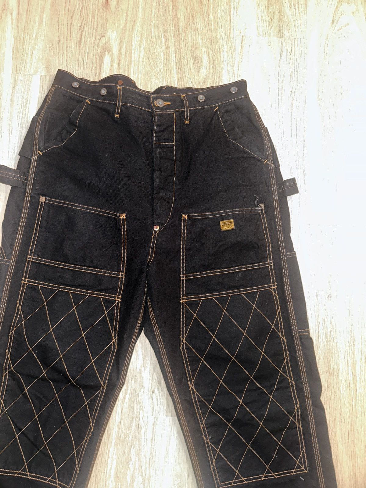 Kapital Kapital Double Knee Carpenter Pants, Black Size US 33 - 2 Thumbnail