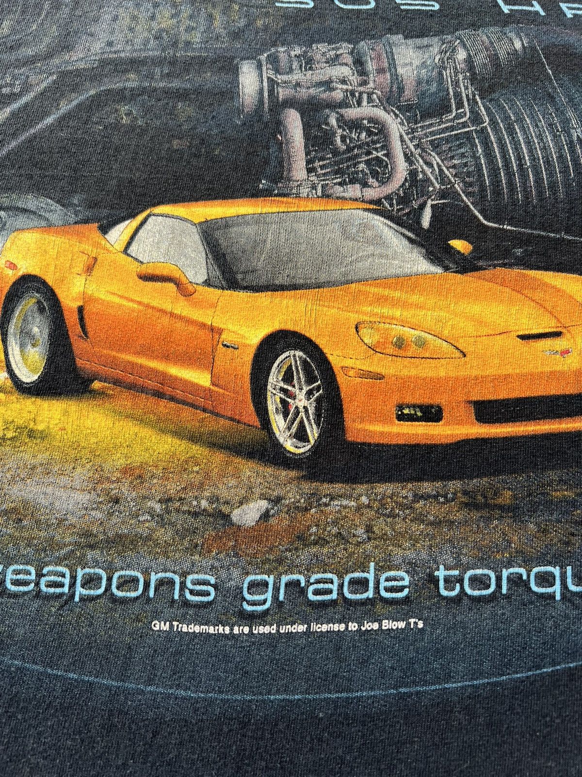 Vintage Vintage 2000s Chevrolet Corvette Z06 505 HP Black T-shirt Size US XL / EU 56 / 4 - 15 Thumbnail