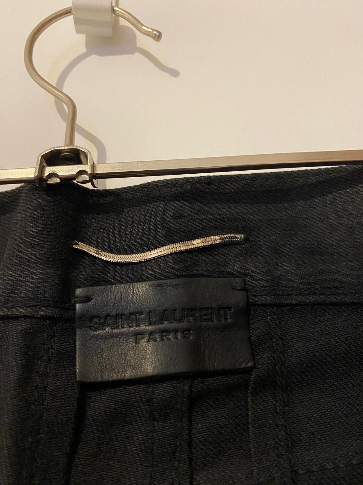 Saint Laurent Paris Black Skinny Jeans (Hedi Slimane Era) Size US 31 - 4 Thumbnail