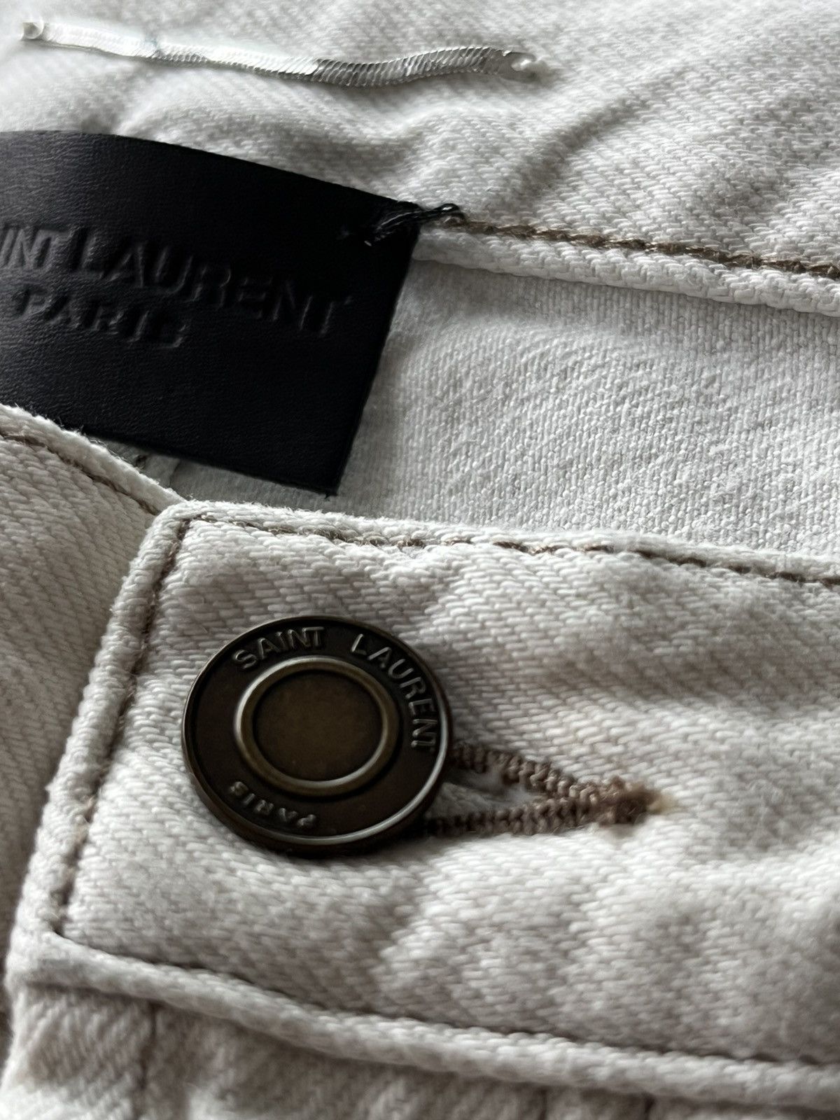 Hedi Slimane × Saint Laurent Paris × Yves Saint Laurent Super Runway Saint Laurent D31 Denim Jeans Brand New Size US 33 - 13 Thumbnail