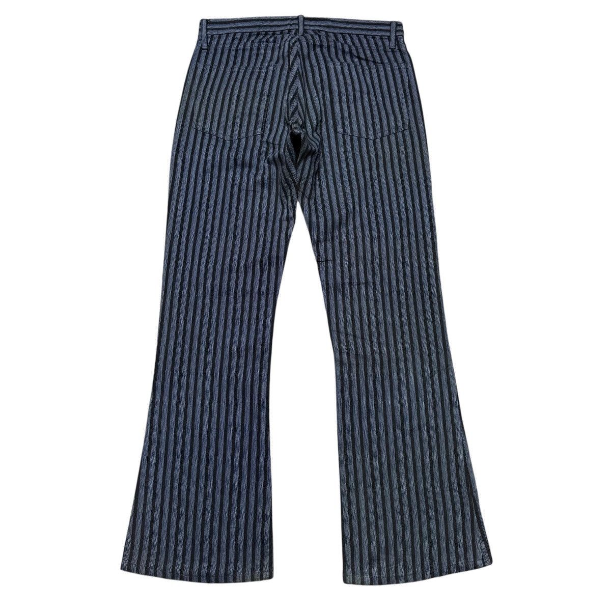 Japanese Brand EDGE RUPERT Striped Denim Flare Jeans Size US 30 / EU 46 - 2 Thumbnail