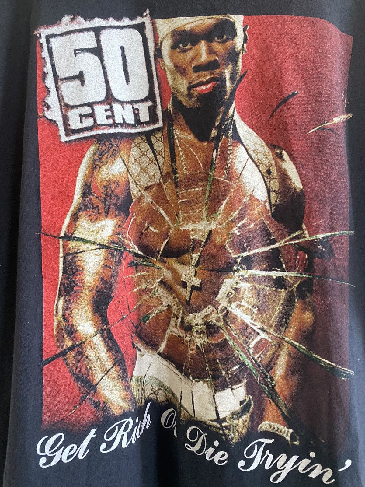 50 Cent Vintage 50CENT GET RICH OR DIE TRYIN 2005 Size US XL / EU 56 / 4 - 3 Thumbnail