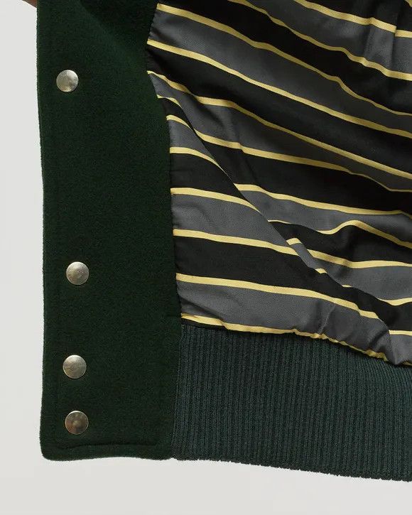 Marni o1w1db11124 Felt And Leather Bomber Jacket in Green Size US M / EU 48-50 / 2 - 6 Thumbnail