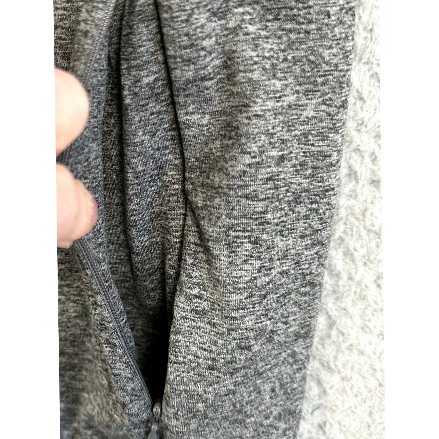 Quince Quince Performance Jacket Mens XL Grey Full Zip Hoodie Heathered Stretch Pockets Moisture-Wicking Activewear Ski Jacket Size US XL / EU 56 / 4 - 6 Thumbnail