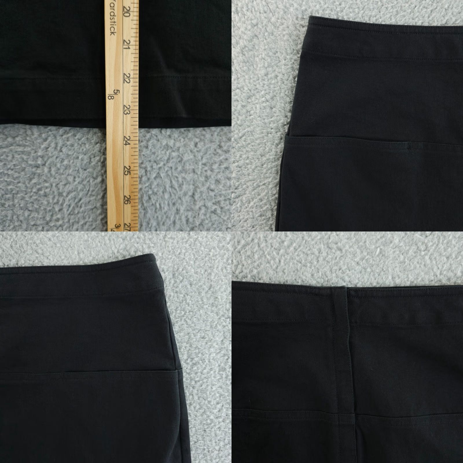 Theory Theory Skirt Womens 4 Black Pencil Pocket Cotton Stretch Knee Clean Teacher Size 27" / US 4 / IT 40 - 8 Thumbnail