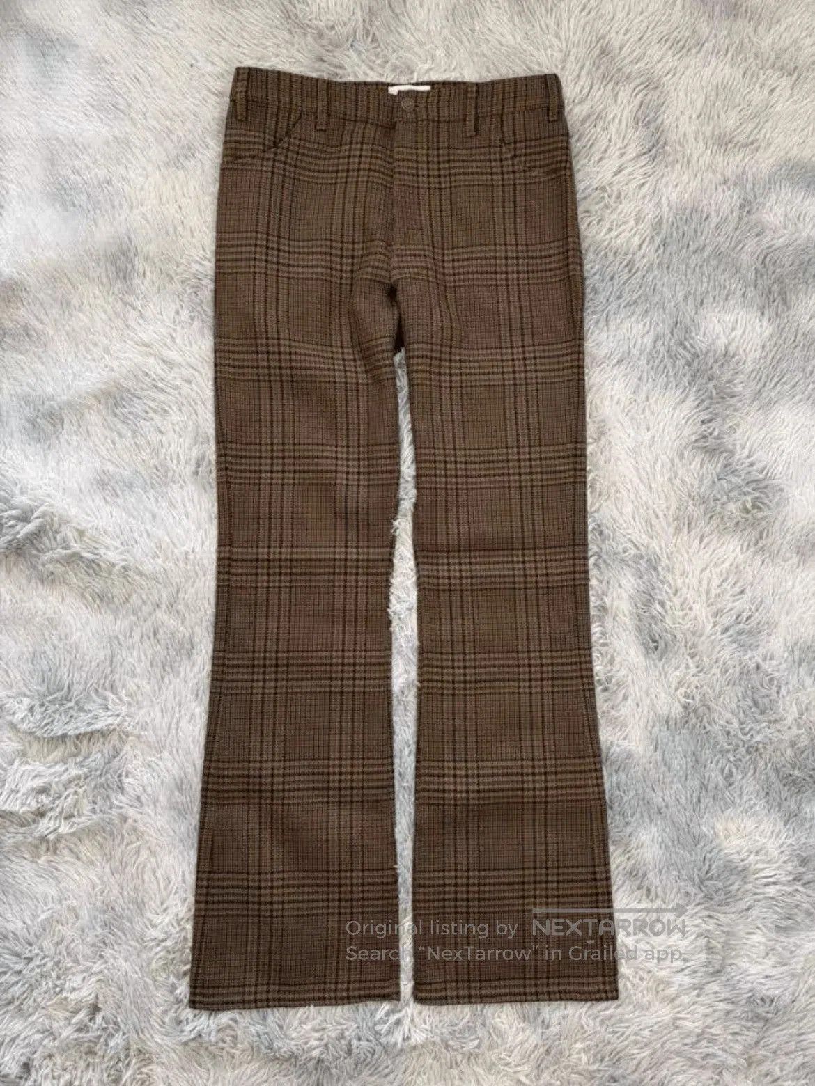 Celine Celine 23AW Plaid Bell Bottom Trousers. Size US 30 / EU 46 - 1 Thumbnail