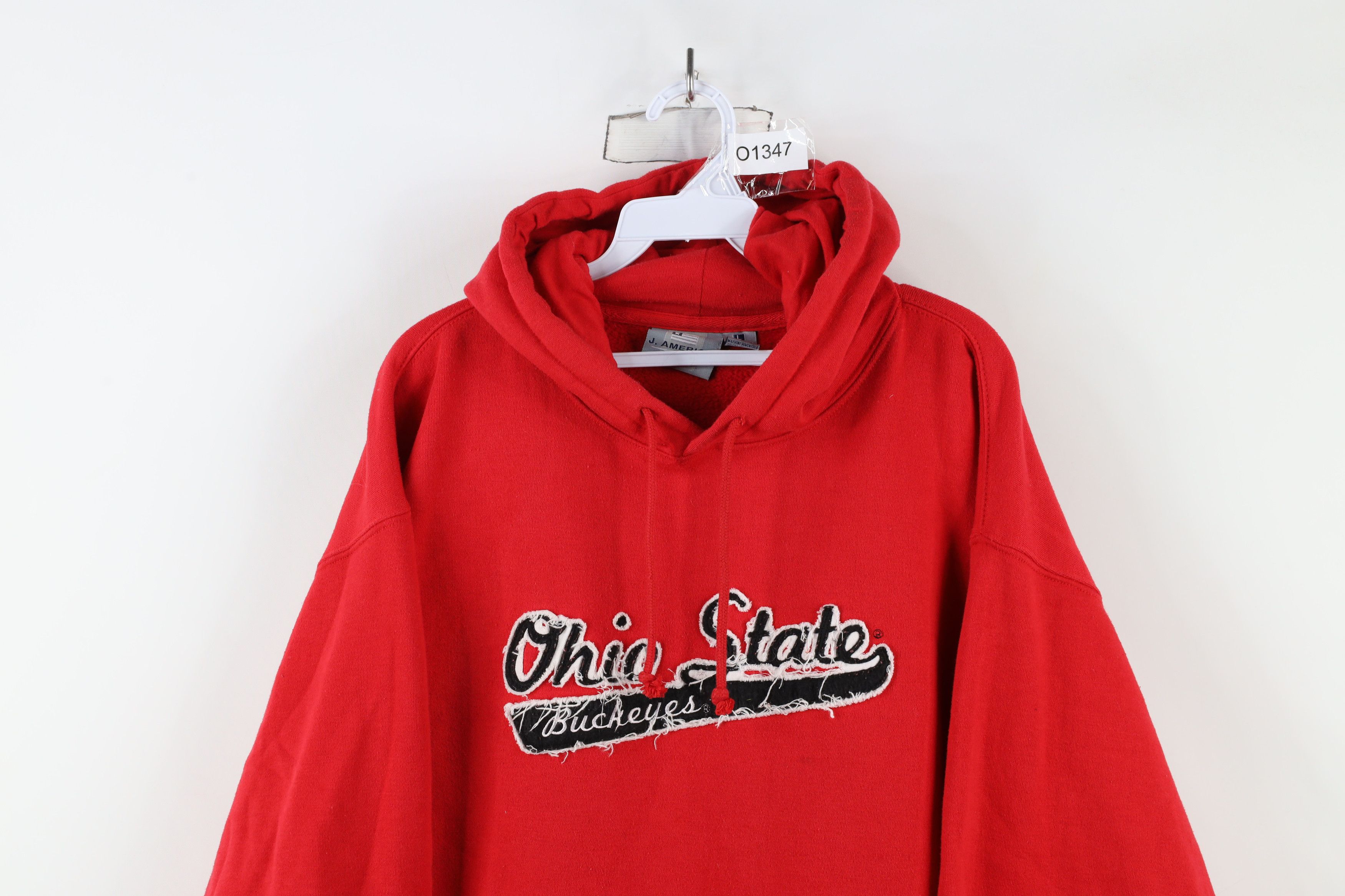 Vintage Vintage 90s Script Ohio State University Hoodie Sweatshirt Size US L / EU 52-54 / 3 - 2 Thumbnail
