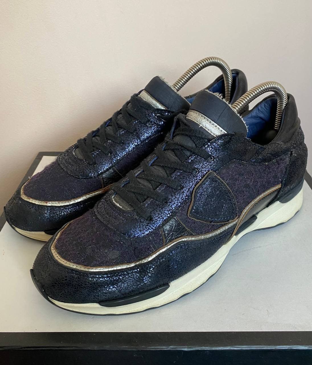 Philippe Model Philippe Model Sneakers Leather Midnight Blue Size US 10 / IT 40 - 3 Thumbnail