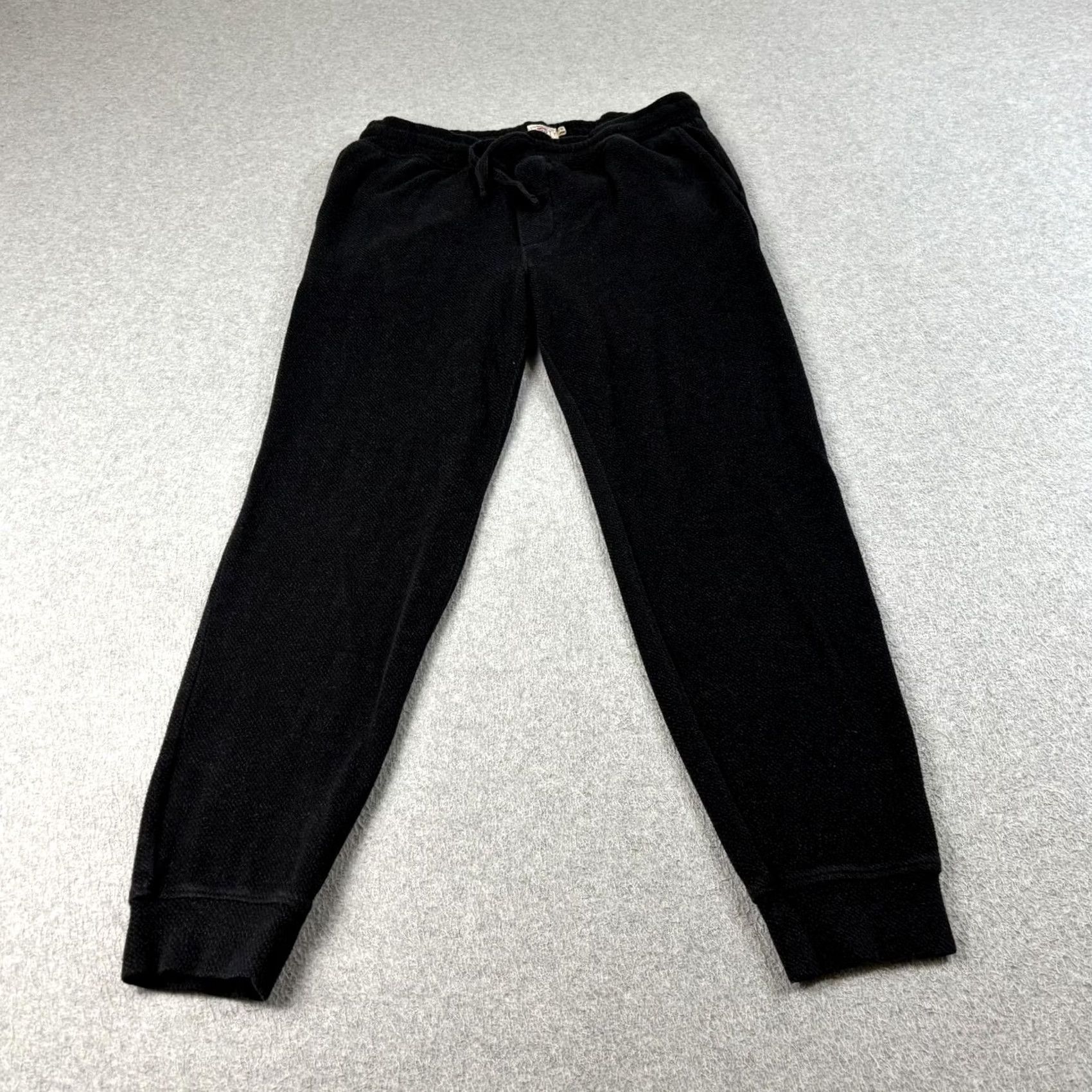 Faherty Faherty Jogger Pants Mens M Black Knit Pockets Loungewear Athleisure Comfy Size US 31 - 2 Thumbnail