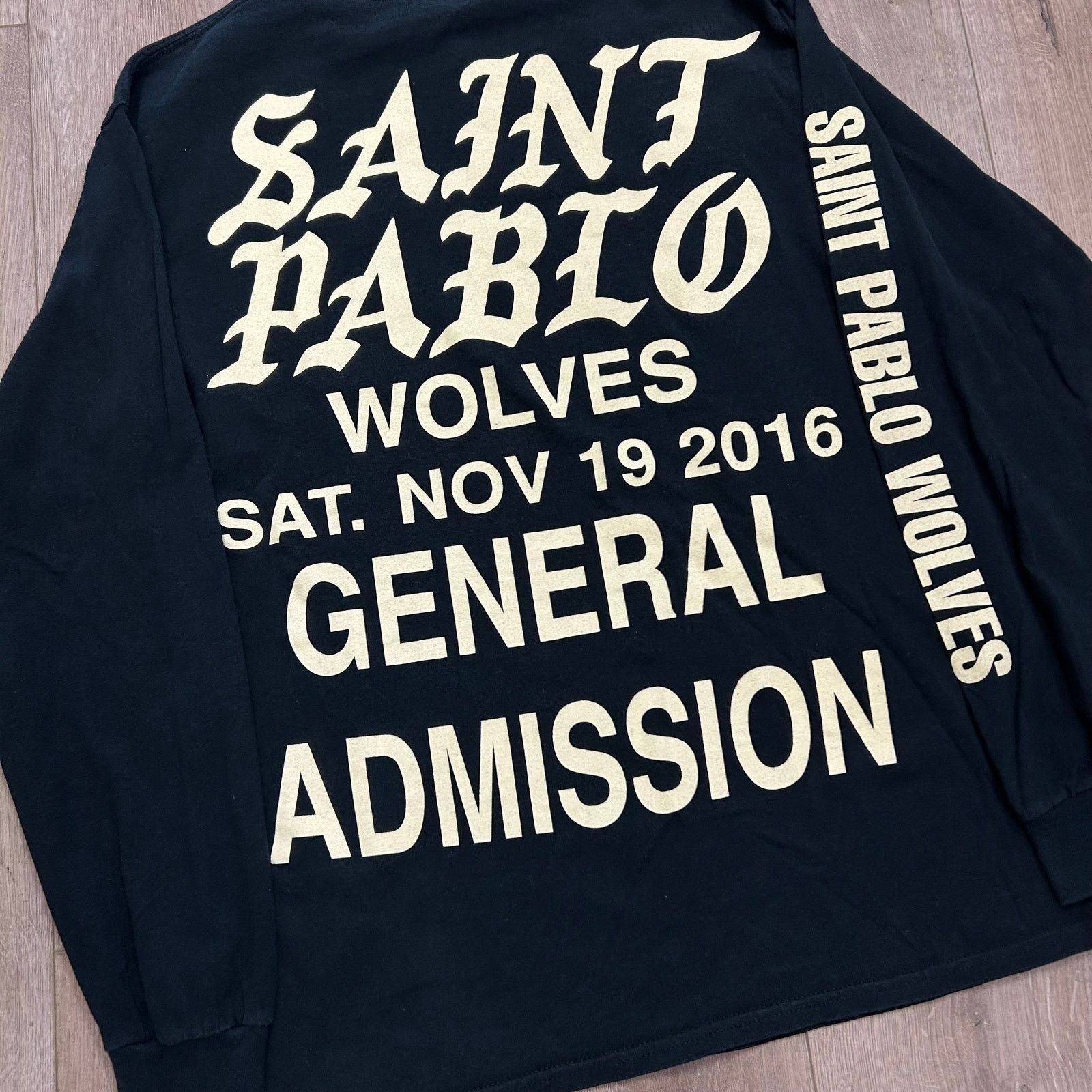Vintage Kanye West Saint Pablo Wolves long sleeve shirt size Medium Size US M / EU 48-50 / 2 - 2 Thumbnail