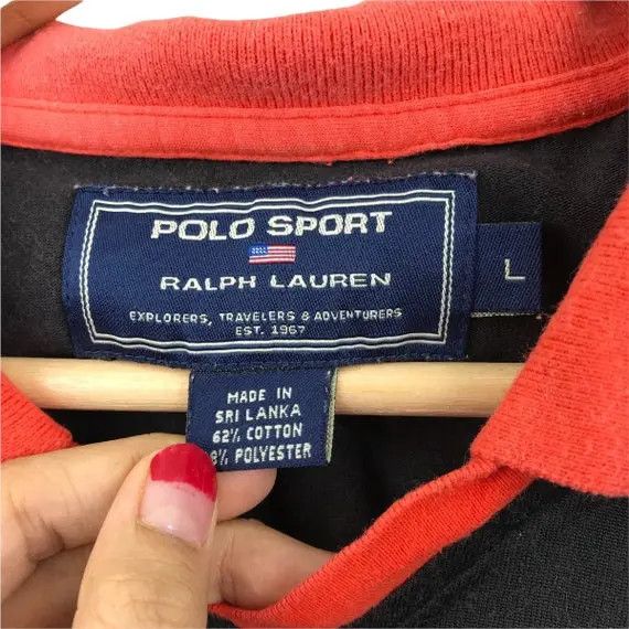 Polo Ralph Lauren Vtg POLO SPORT USA Rugby Ralph Lauren Striped Tee Shirt Size US M / EU 48-50 / 2 - 4 Thumbnail