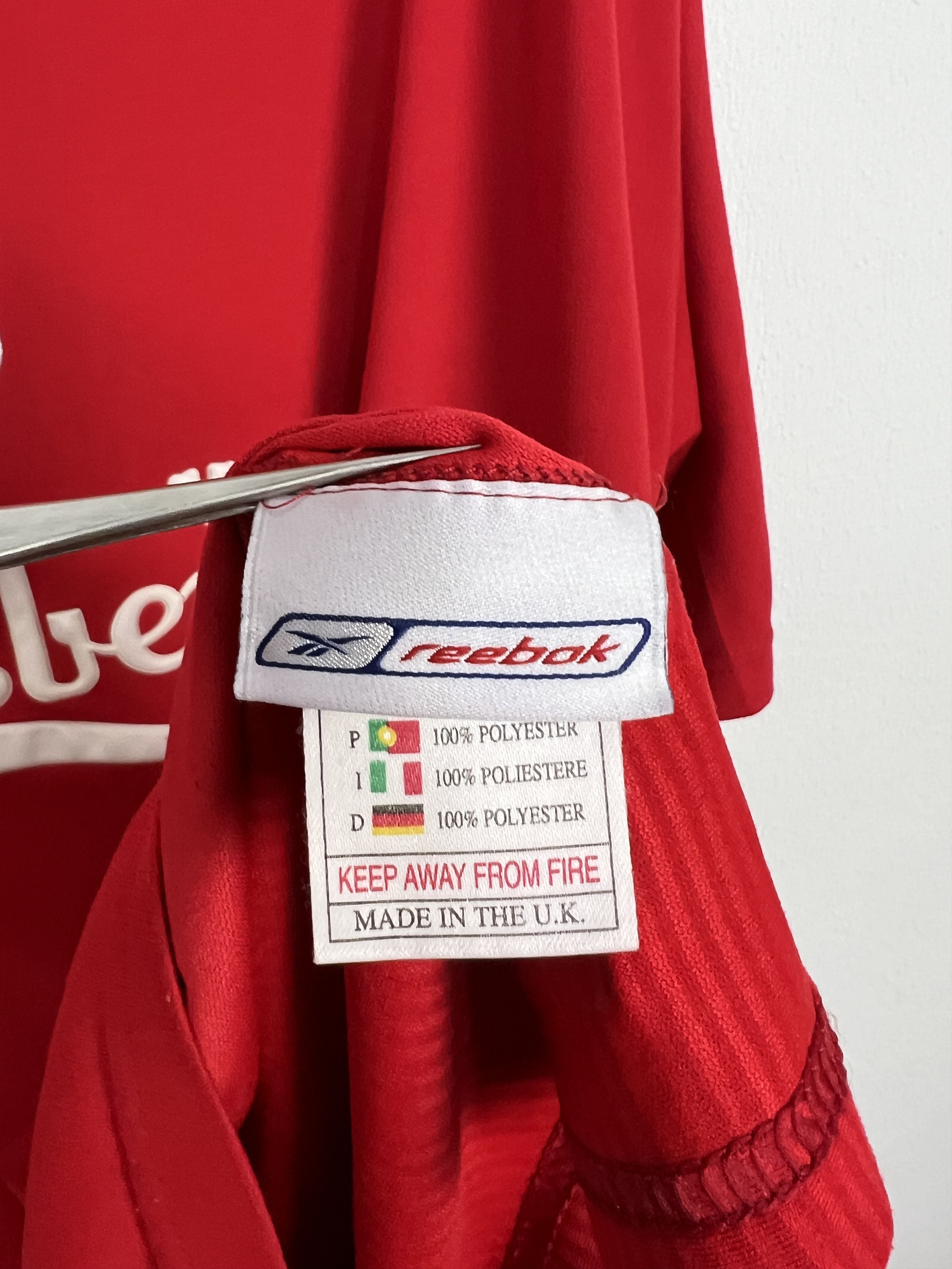 Reebok Liverpool Home football shirt 2002 Soccer Reebok Jersey Mens Size US XXL / EU 58 / 5 - 10 Thumbnail