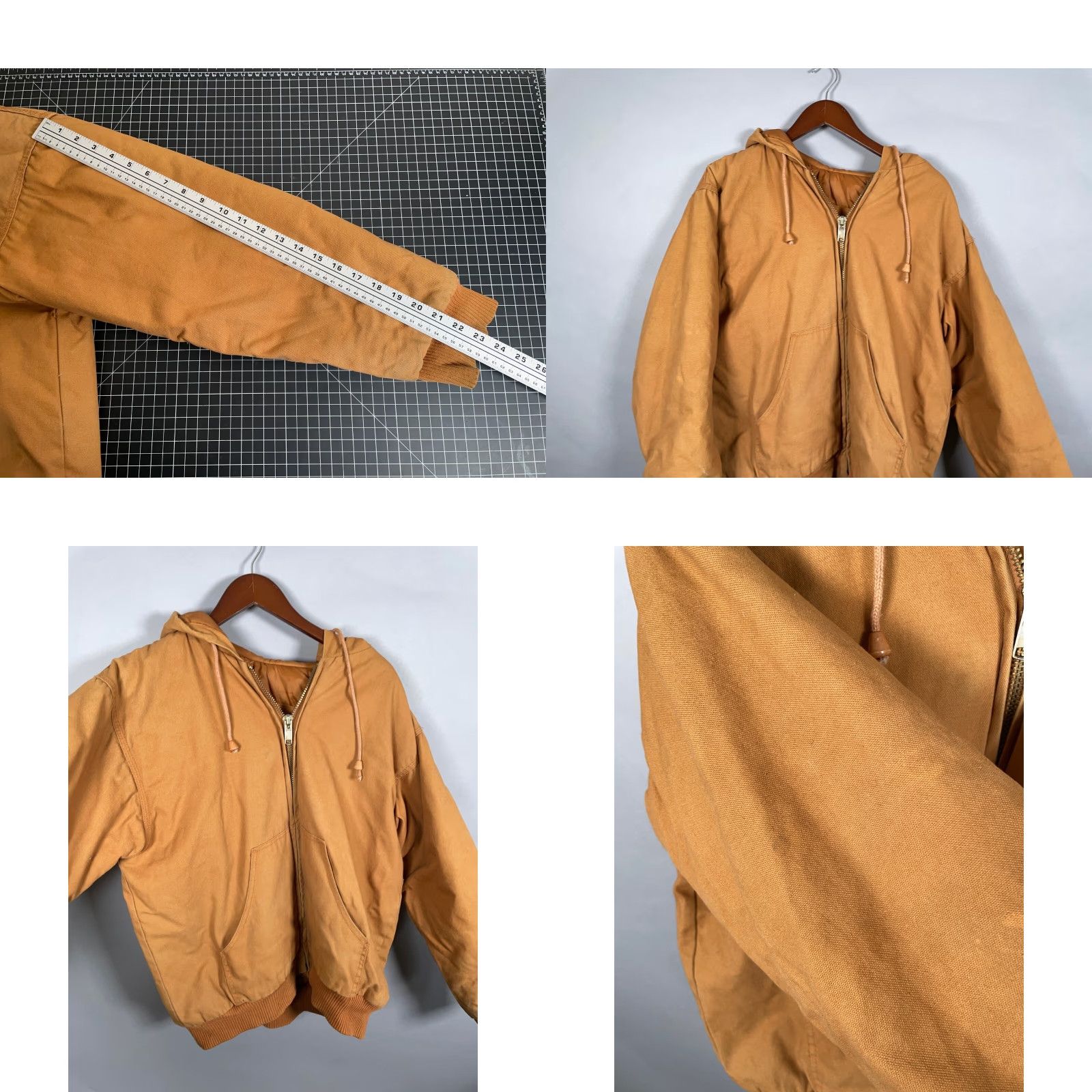 Vintage VINTAGE Edge Ten West Jacket Bomber Hoodie Zip Up Work Brown Brown CN Canvas Adult Large Mens Casual 90s Grunge Retro Size US L / EU 52-54 / 3 - 8 Thumbnail