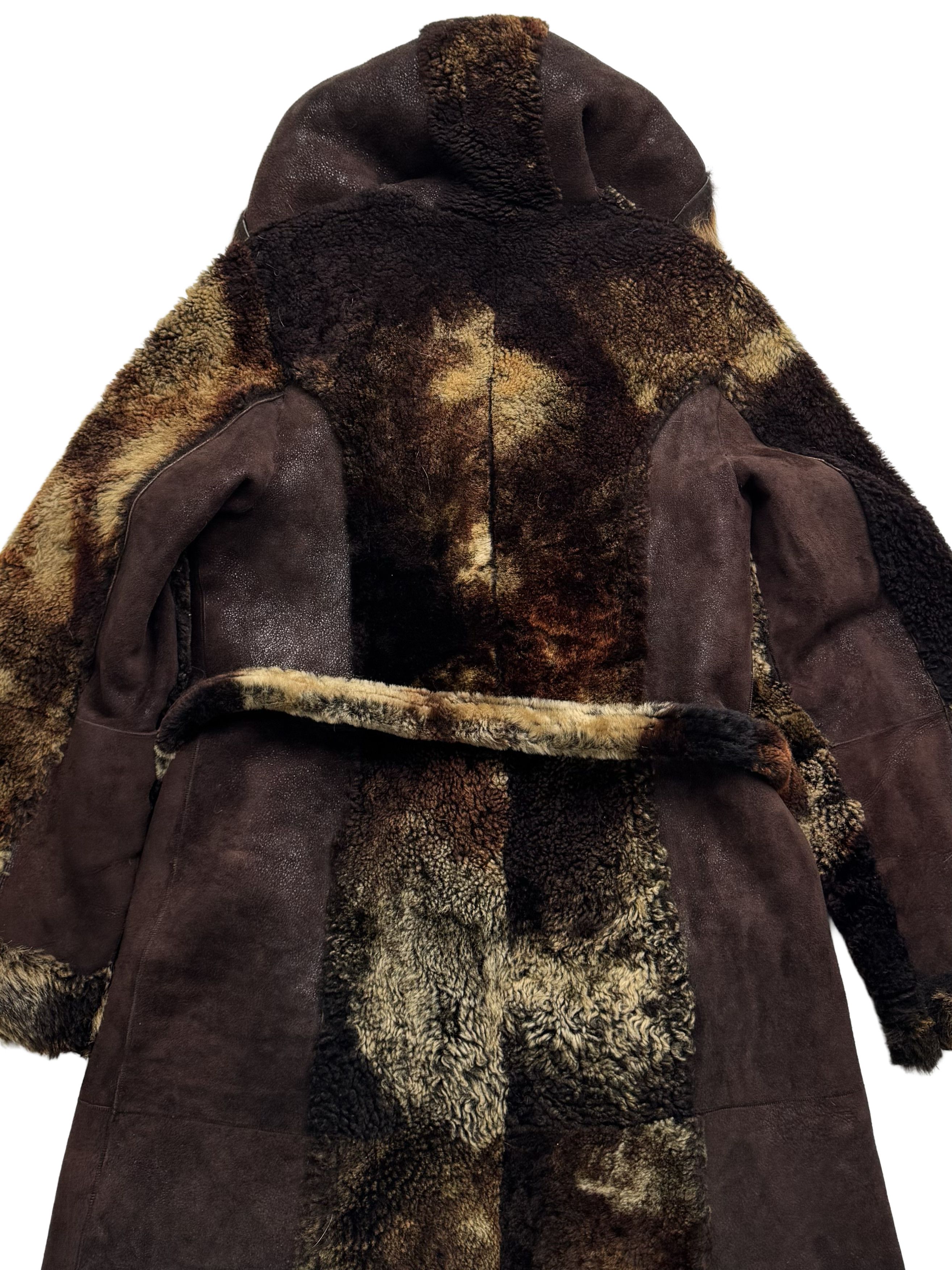 Vintage Vintage Real Sheepskin Hooded Coat Size L / US 10 / IT 46 - 18 Thumbnail
