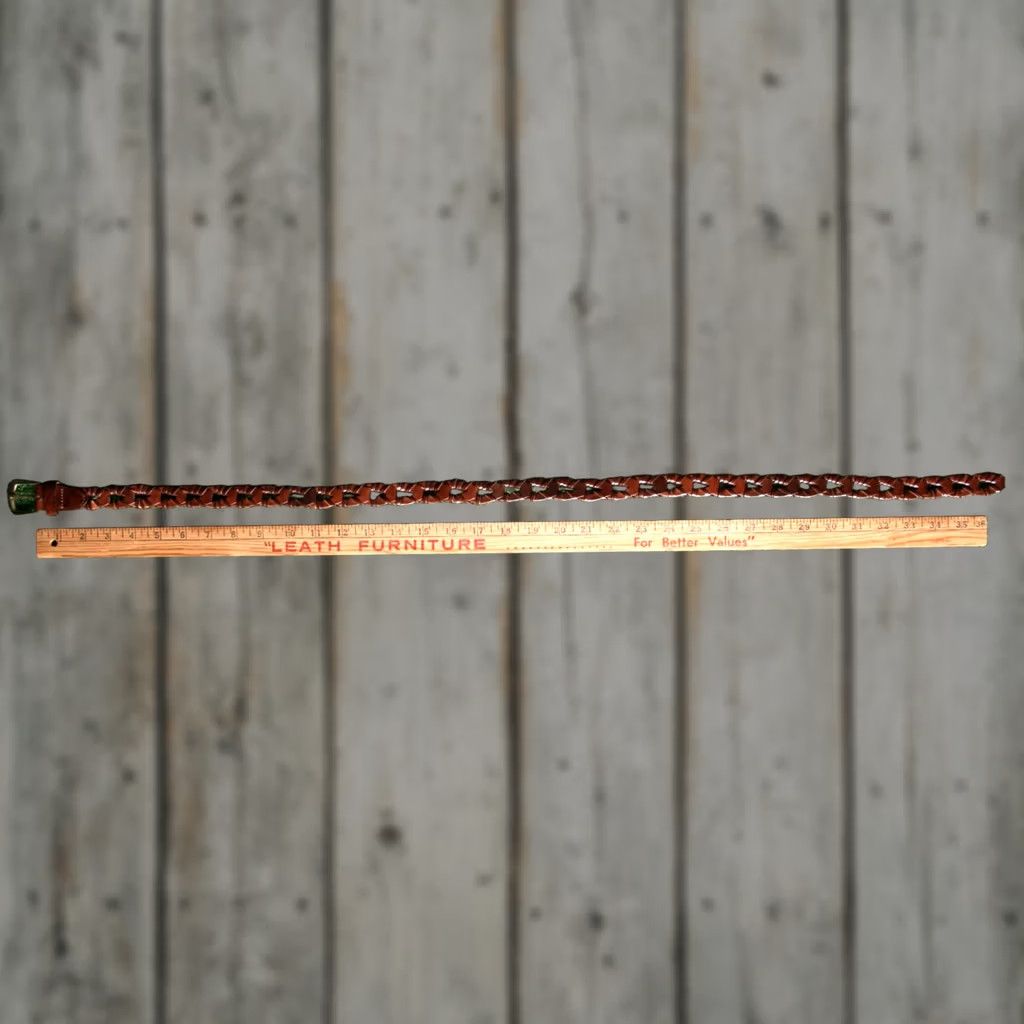 Vintage VINTAGE CAPEZIO Belt Braided Leather Brown Cognac Women's M/L Size Brown Capezio Belt Size ONE SIZE - 1 Thumbnail