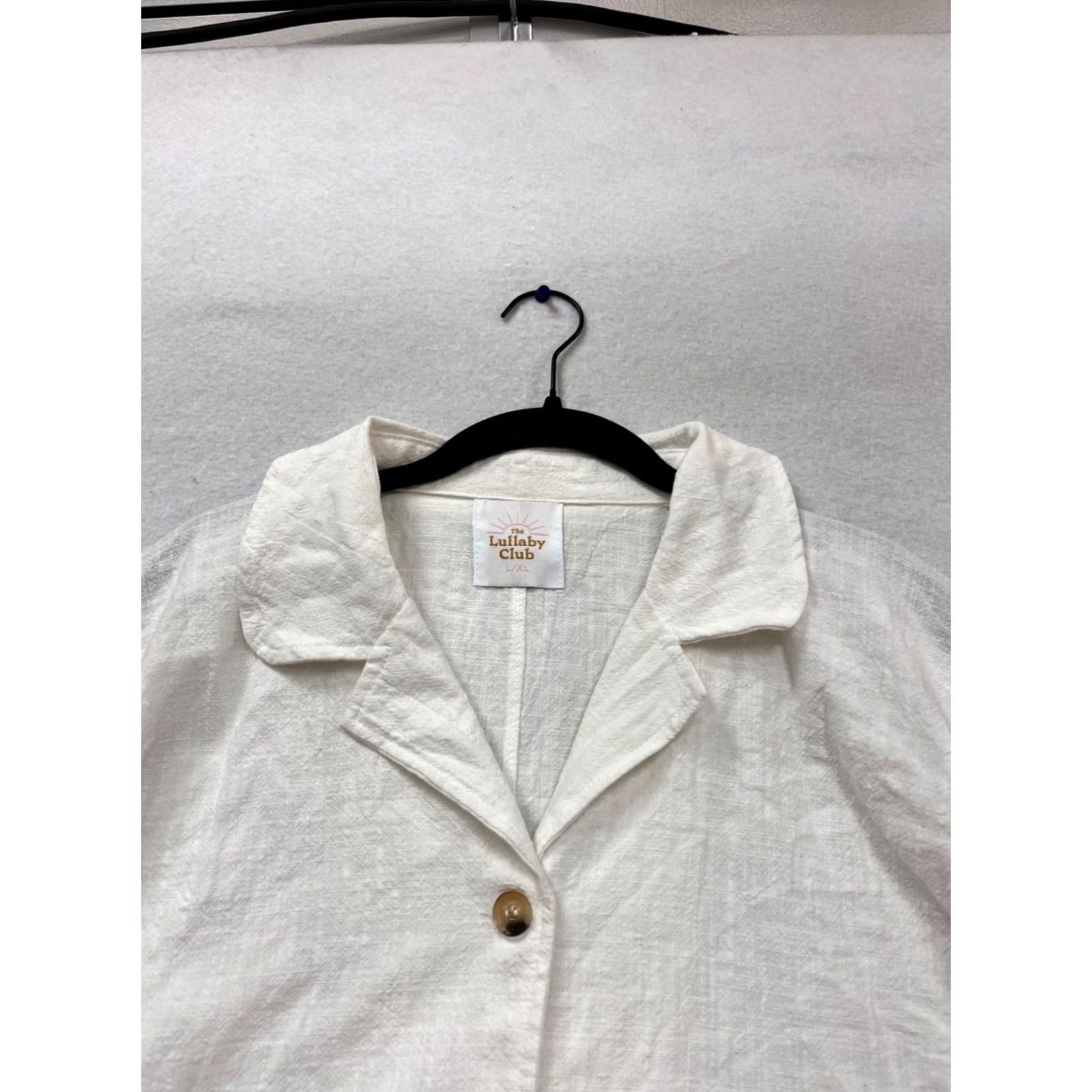 Vintage The Lullaby Club White Textured Button-Up Jacket XL Women Size L / US 10 / IT 46 - 6 Thumbnail