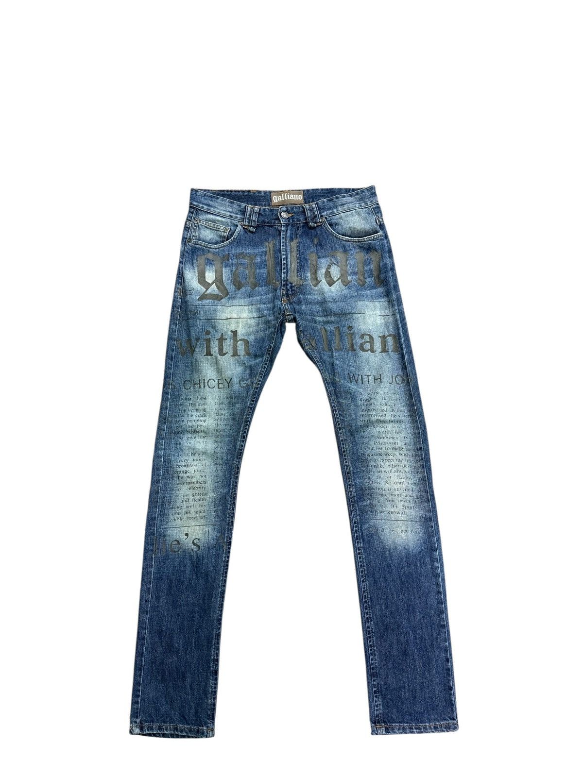John Galliano GALLIANO PRINTED GRAPHIC DENIM JEANS Size US 32 / EU 48 - 1 Thumbnail
