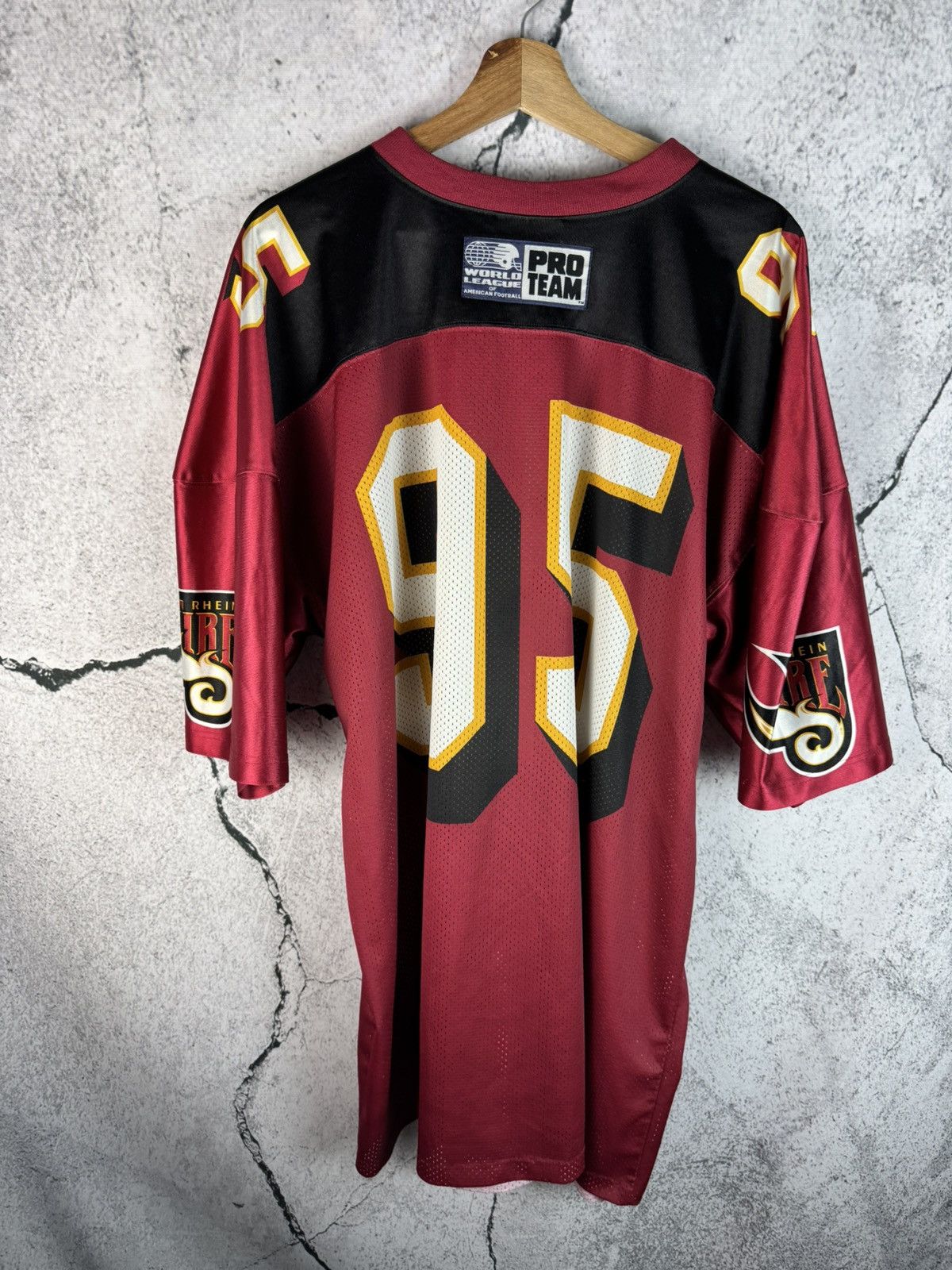 NFL NFL 1995 Rhein Fire #95 Reebok Home Jersey World League Size US XXL / EU 58 / 5 - 2 Thumbnail