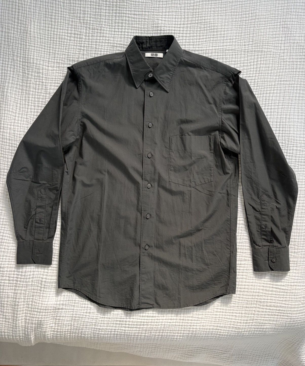 Lemaire × Uniqlo Uniqlo U Lemaire Shirt cotton linen dark grey Size US S / EU 44-46 / 1 - 2 Thumbnail