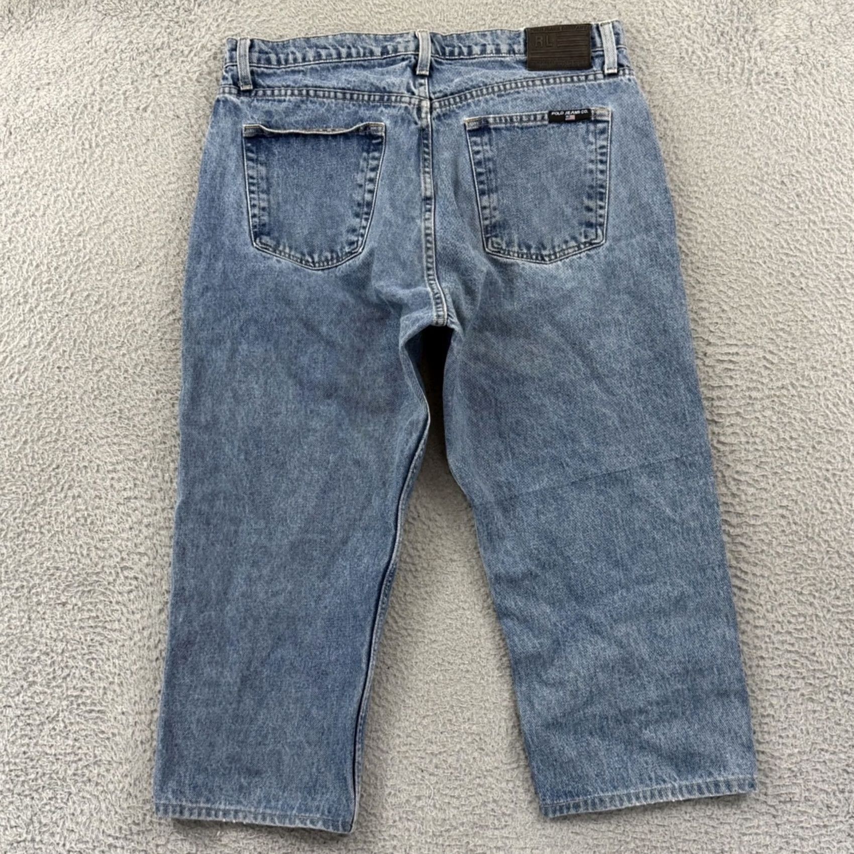 Polo Ralph Lauren VINTAGE Polo Ralph Lauren Jeans Mens 36x25 Blue Baggy Loose Denim Y2K Preppy USA Jeans Mens 36x25 Blue Size US M / EU 48-50 / 2 - 6 Thumbnail
