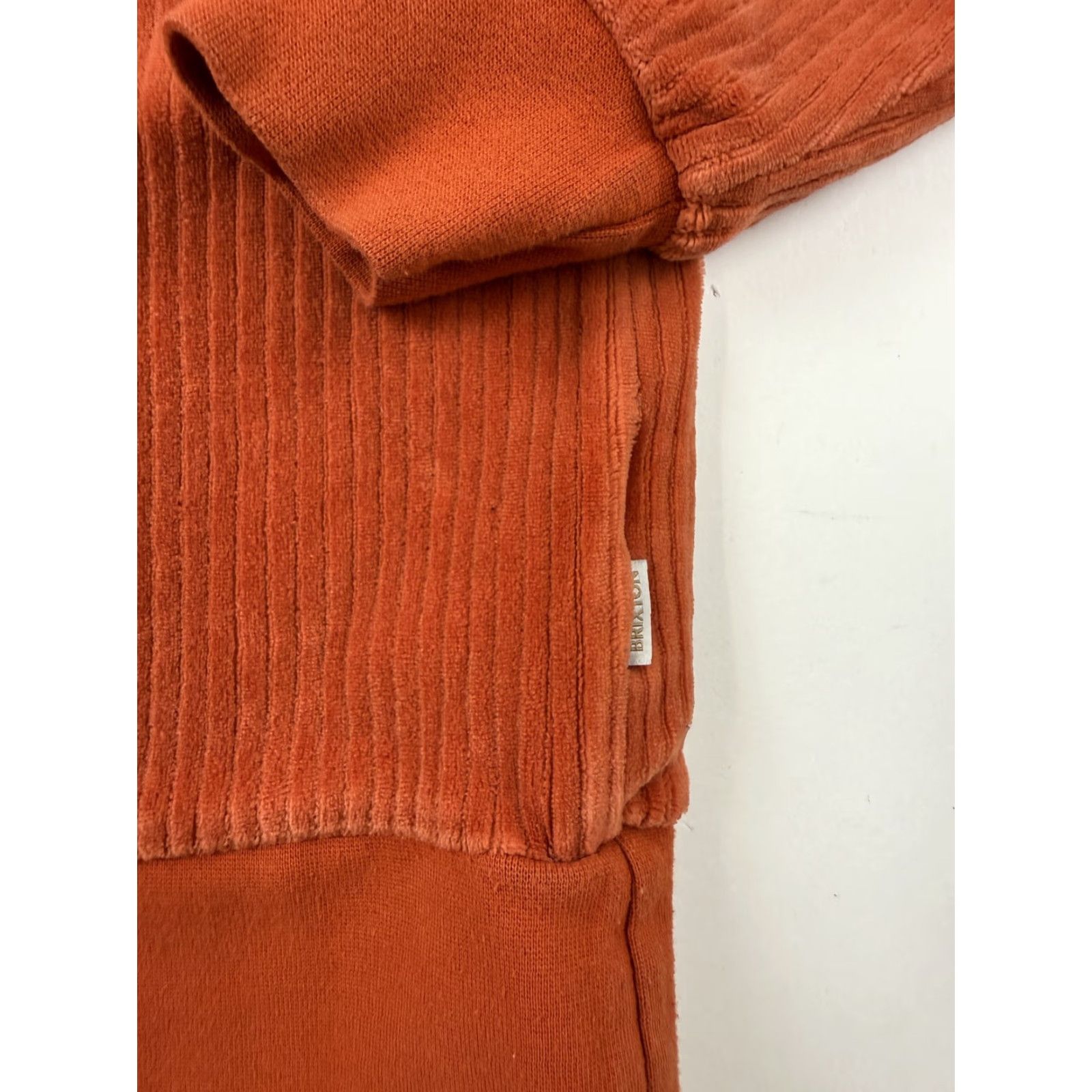 Brixton Brixton Sweater Womens XS Orange Corduroy Knit Crewneck Pullover Soft Cozy Top Size XS / US 0-2 / IT 36-38 - 2 Thumbnail