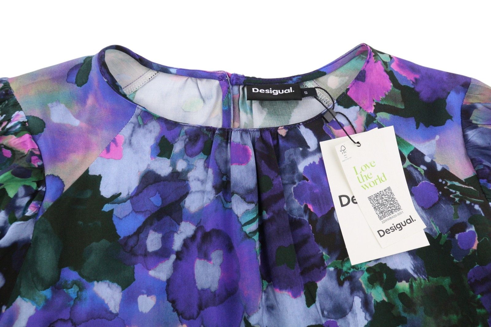 Desigual BLUS CAIRO REP S Colourful Floral Blouse 88937 Size S / US 4 / IT 40 - 6 Thumbnail