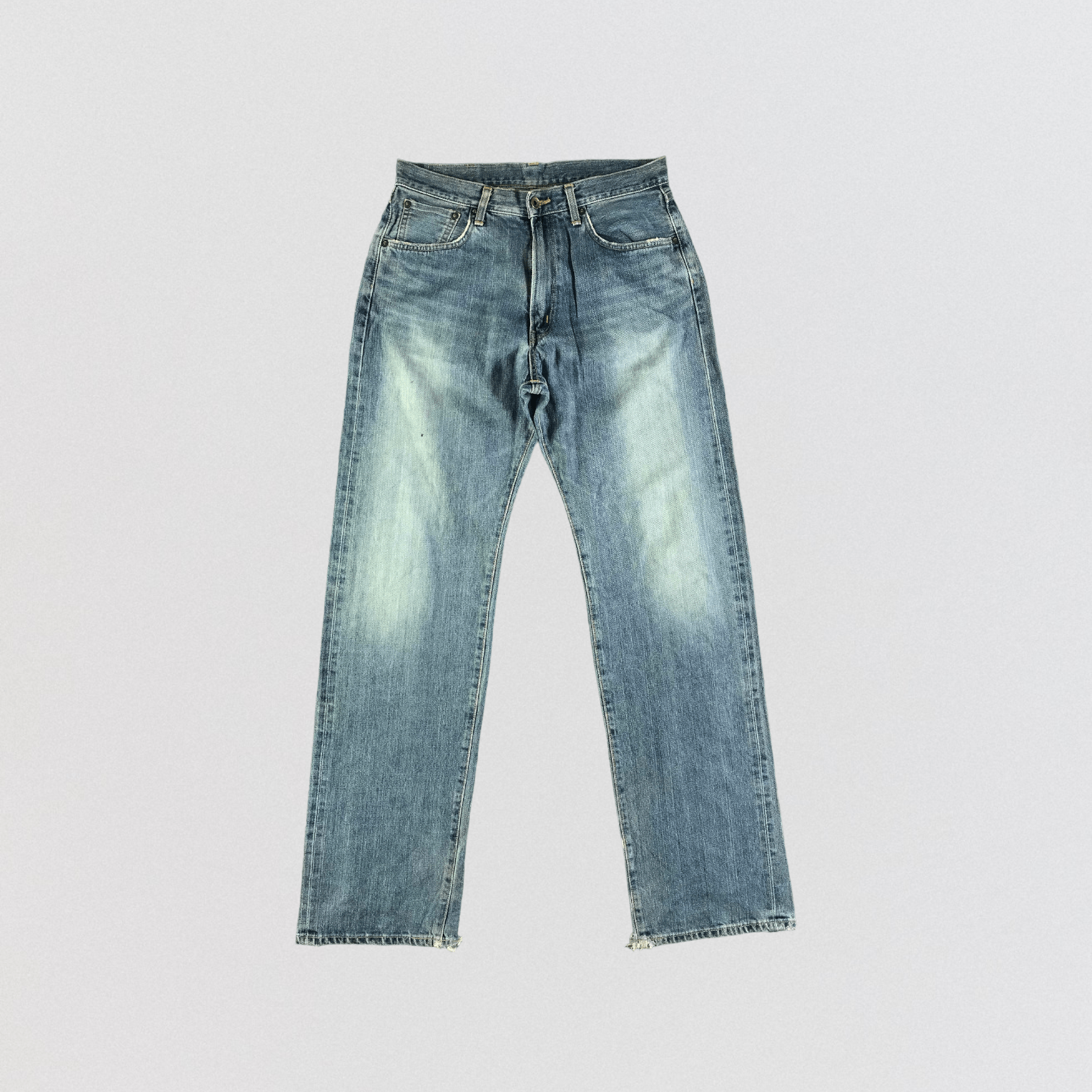 Edwin Vintage Blue Wash Edwin 505 Selvedge Jeans-JM3657 Size US 33 - 1 Thumbnail