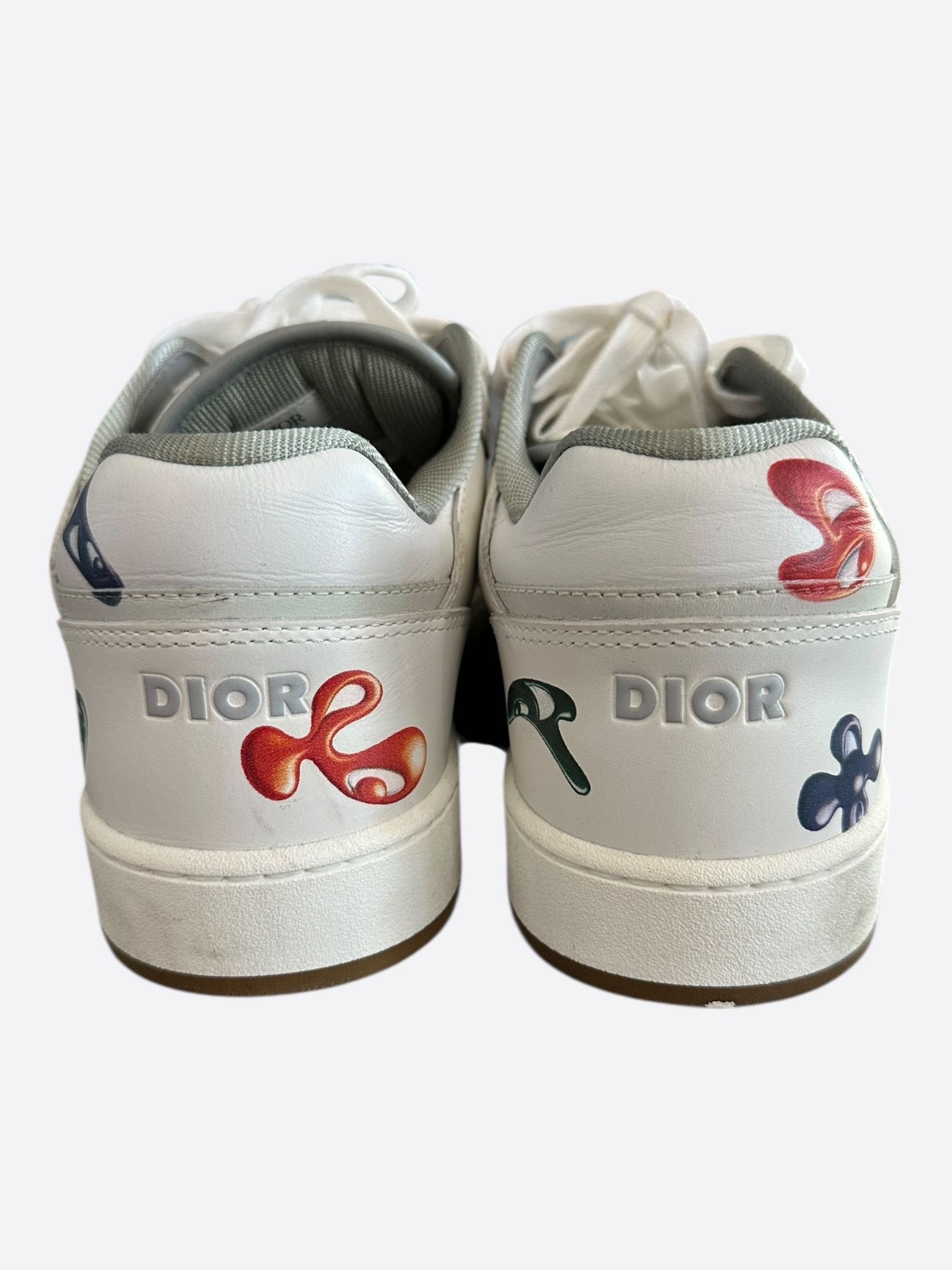 Dior Kenny Scharf White & Multicolor Oblique Faces B27 Sneakers Size US 10 / EU 43 - 4 Thumbnail