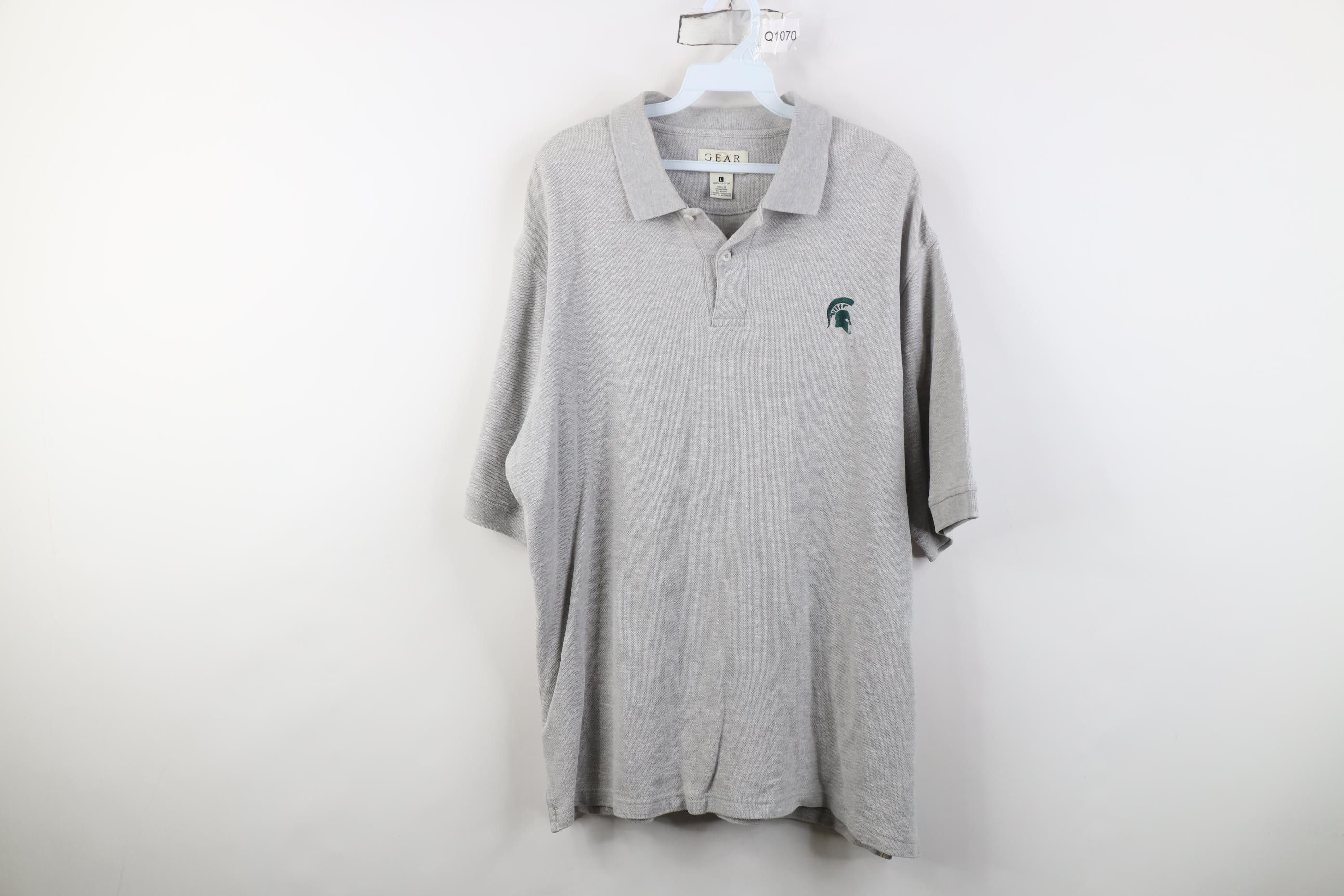 Vintage Vintage 90s Y2K Michigan State University Golf Polo Shirt Size US L / EU 52-54 / 3 - 1 Thumbnail