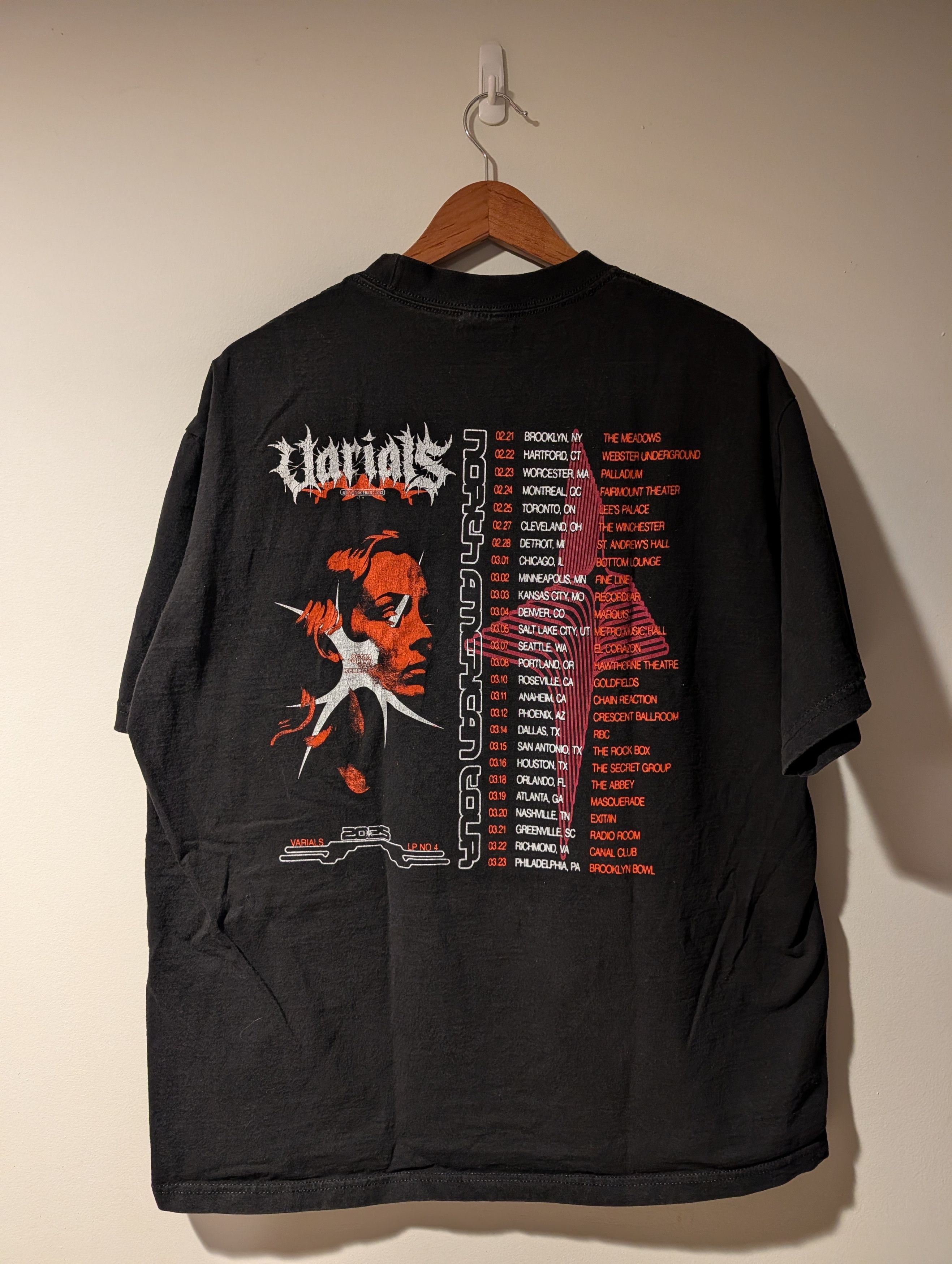 Band Tees Varials WHERE THE LIGHT LEAVES Band Tour Music 2025 T-Shirt Size US XL / EU 56 / 4 - 4 Thumbnail