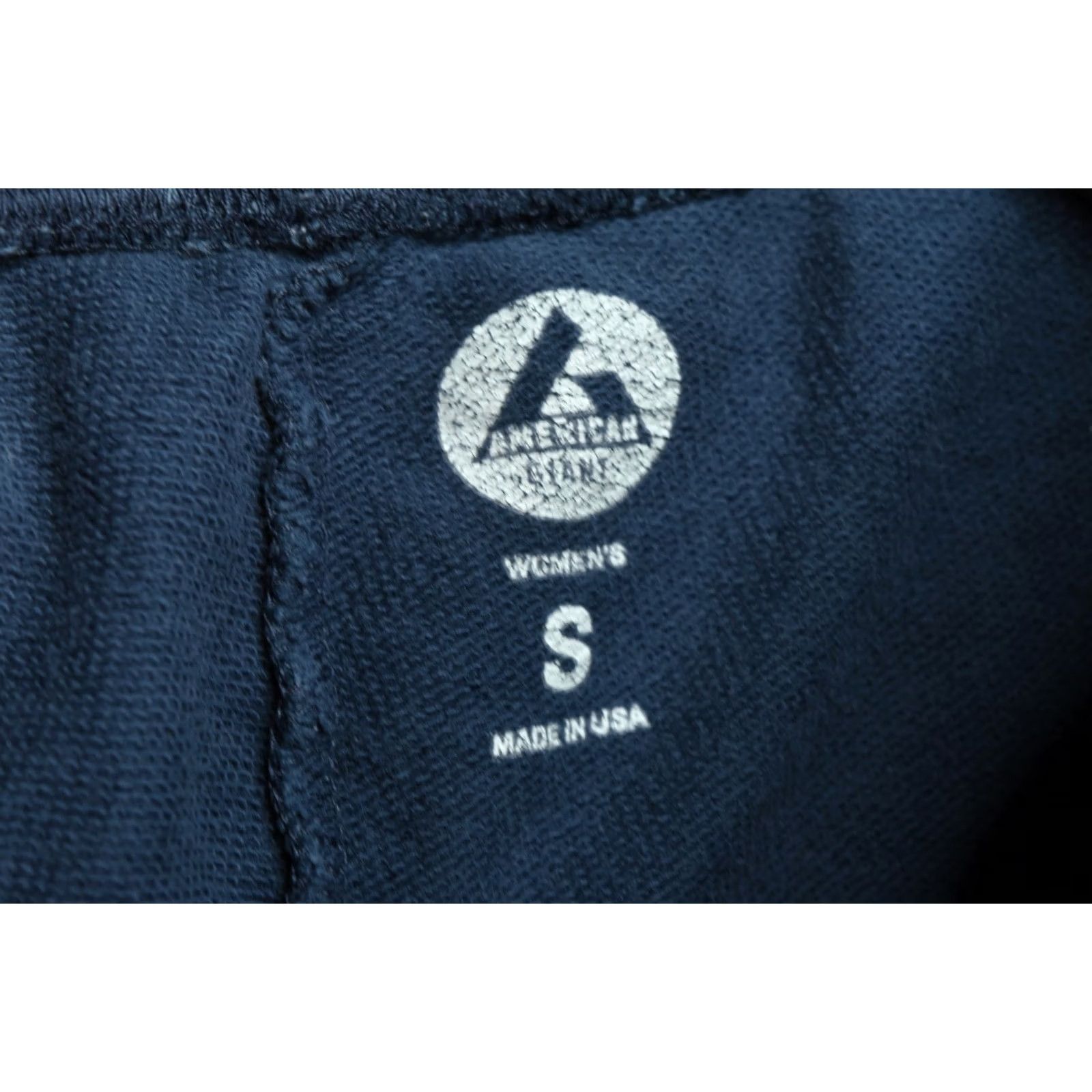 Vintage American Giant Sweatpants Womens Small Blue Cropped Draw-On Regular Pants Simple Solid USA Logo Pockets Casual Mens? Size 28" / US 6 / IT 42 - 6 Thumbnail