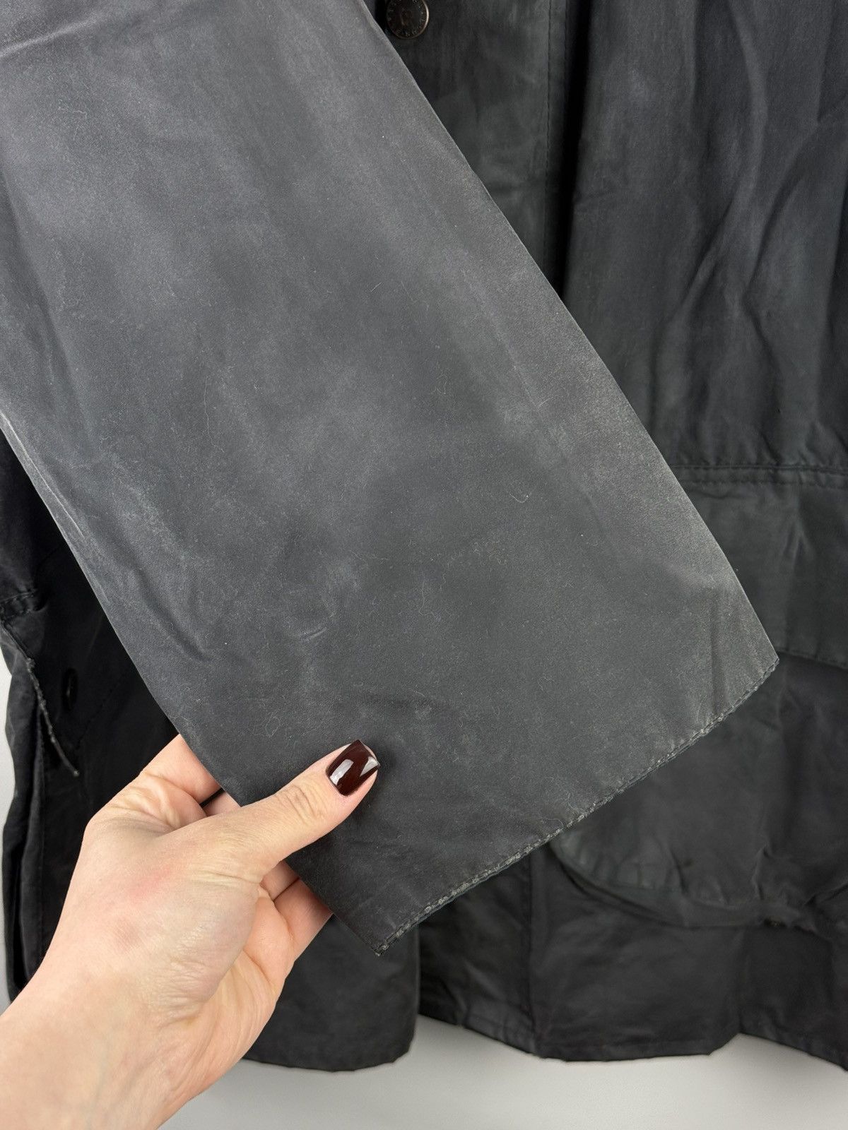 Barbour Barbour A205 Border Vintage Wax Waxed Cotton Hunting Jacket Size US XL / EU 56 / 4 - 10 Thumbnail