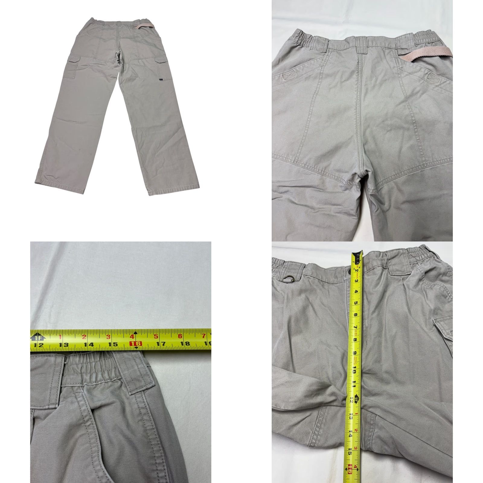Vintage 5.11 Tactical Series Pants Mens 36x32 Khaki Cargo 100% Cotton Style 74251 Tan Beige Cargo Pocket Workwear Mil Spec Casual Mens Size US 36 / EU 52 - 8 Thumbnail