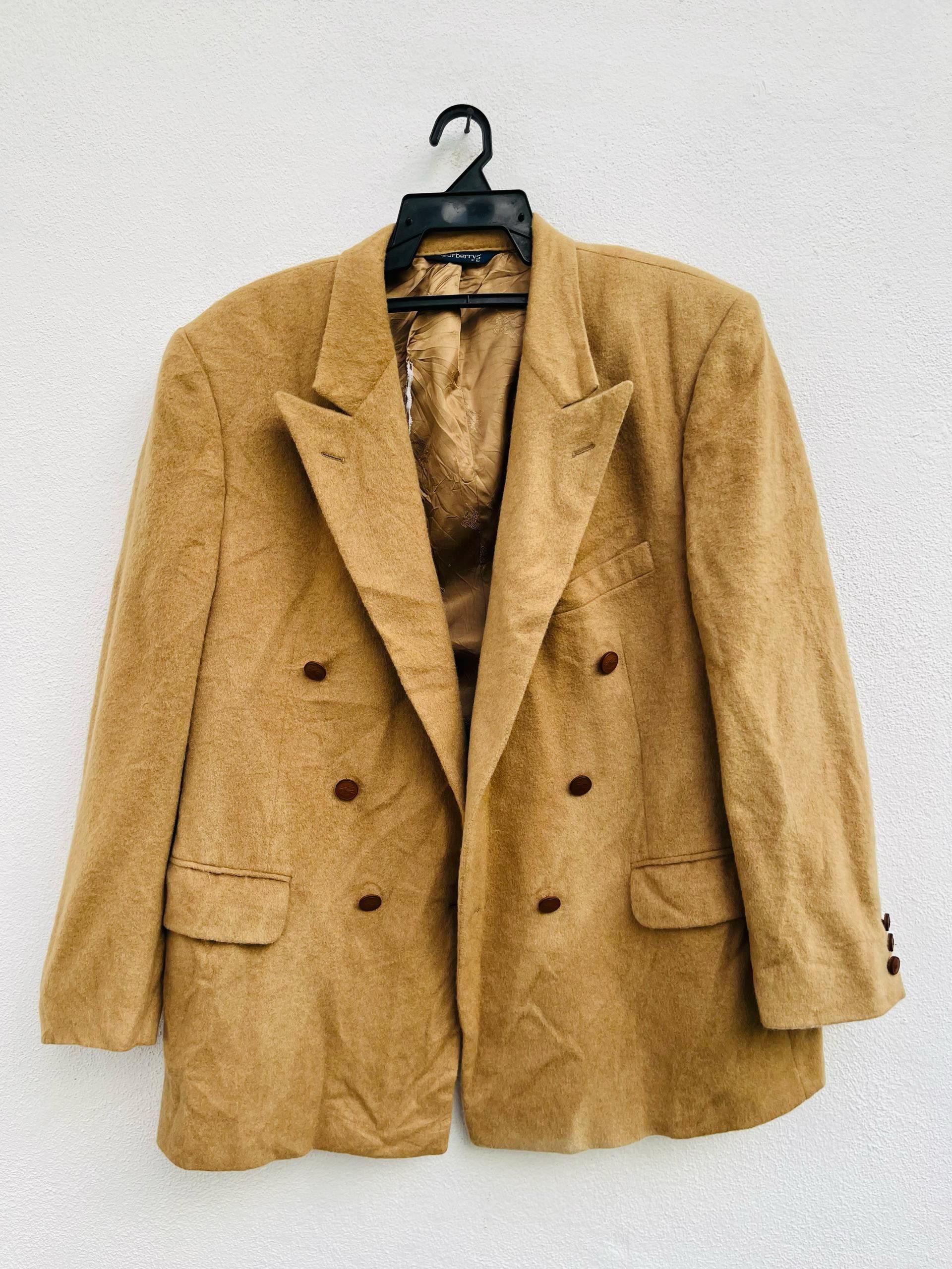 Burberry × Vintage Vintage Burberrys Bullocks 100% Pure Camel Hair Wool Jacket Size US L / EU 52-54 / 3 - 1 Thumbnail